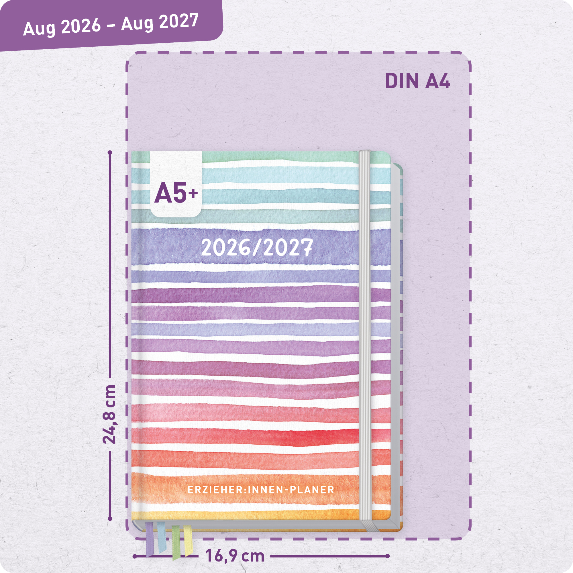 Artikelbild 3 des Artikels “Erzieher-Planer A5+ 2026/2027 [Color Stripes] “