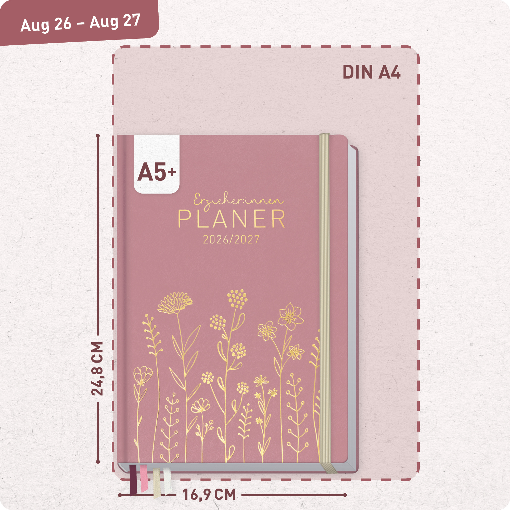 Artikelbild 3 des Artikels “Erzieher-Planer A5+ 26/27  [Fine Flowers rosé] “