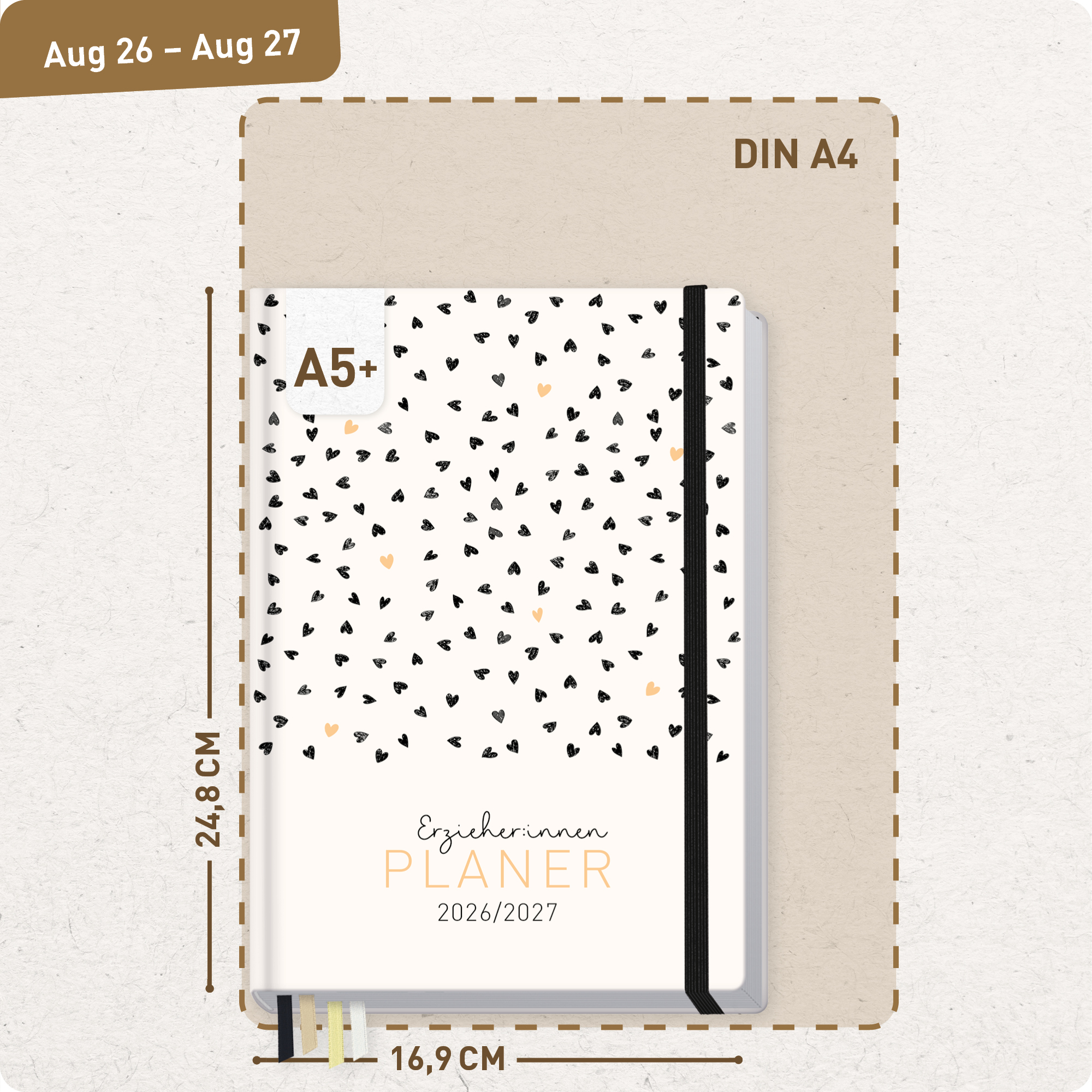Artikelbild 3 des Artikels “Erzieher-Planer A5+ 26/27  [Golden Hearts] “