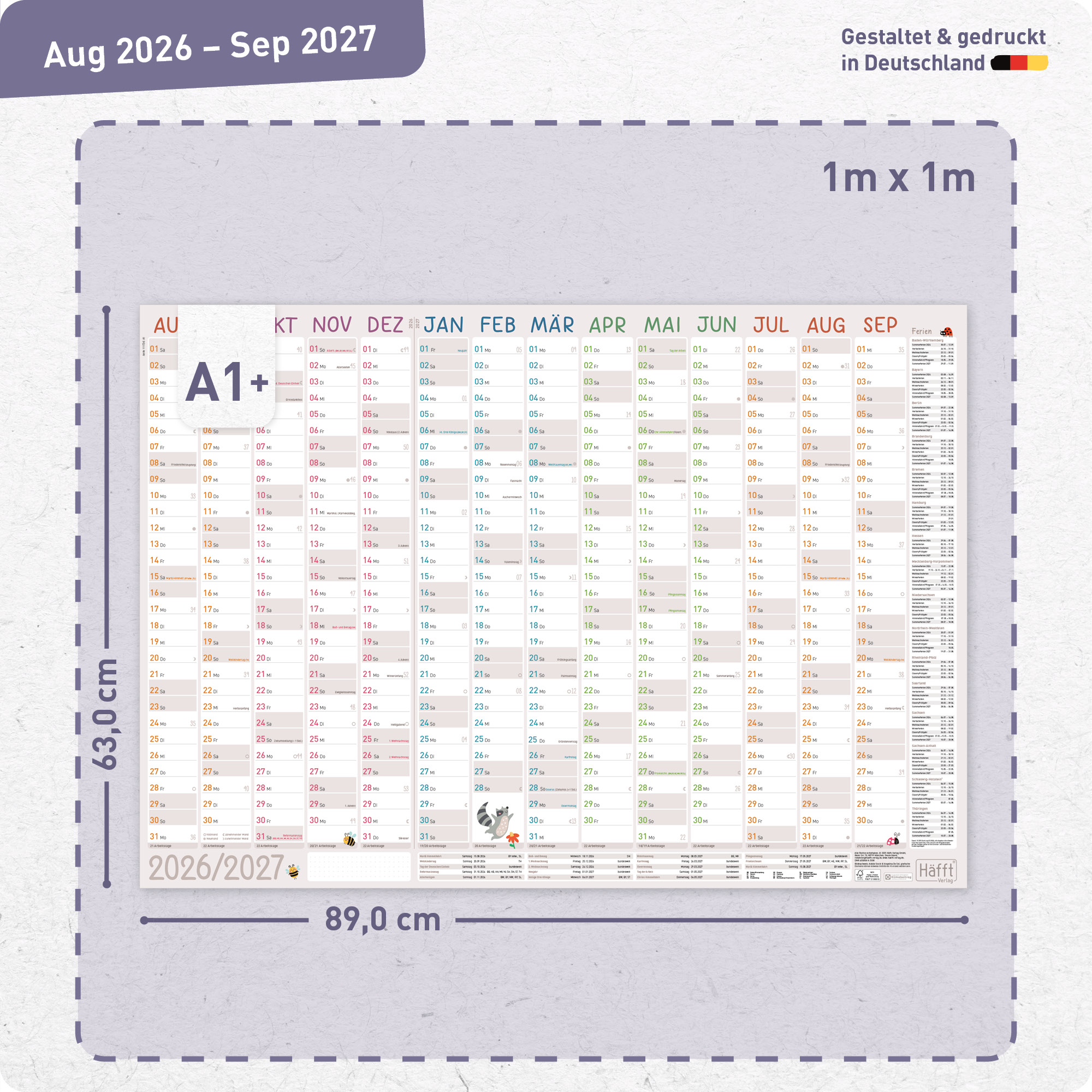 Artikelbild 3 des Artikels “Wandkalender Kita-Planer A1 + 2026/2027 “
