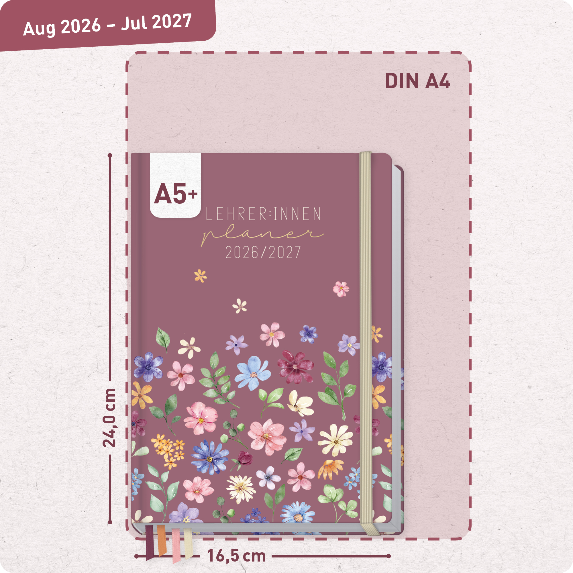 Artikelbild 3 des Artikels “Lehrer-Planer A5+ 2026/2027 [Berry Blossoms] “