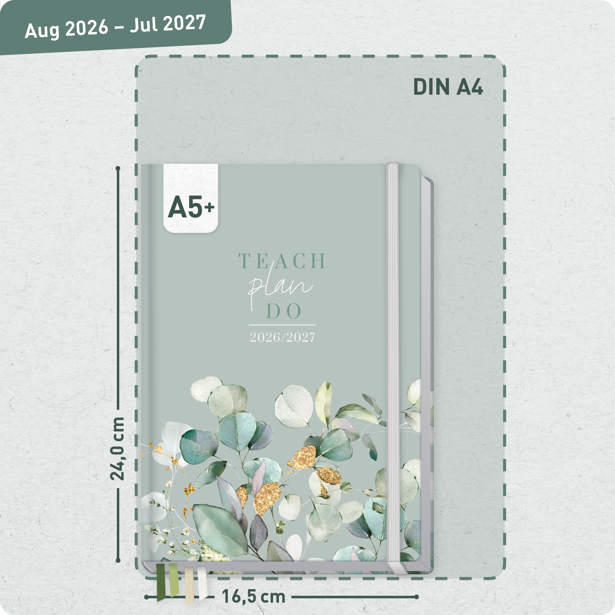 Artikelbild 3 des Artikels “Lehrer-Planer A5+ 2026/2027 [Minty Leaves] “