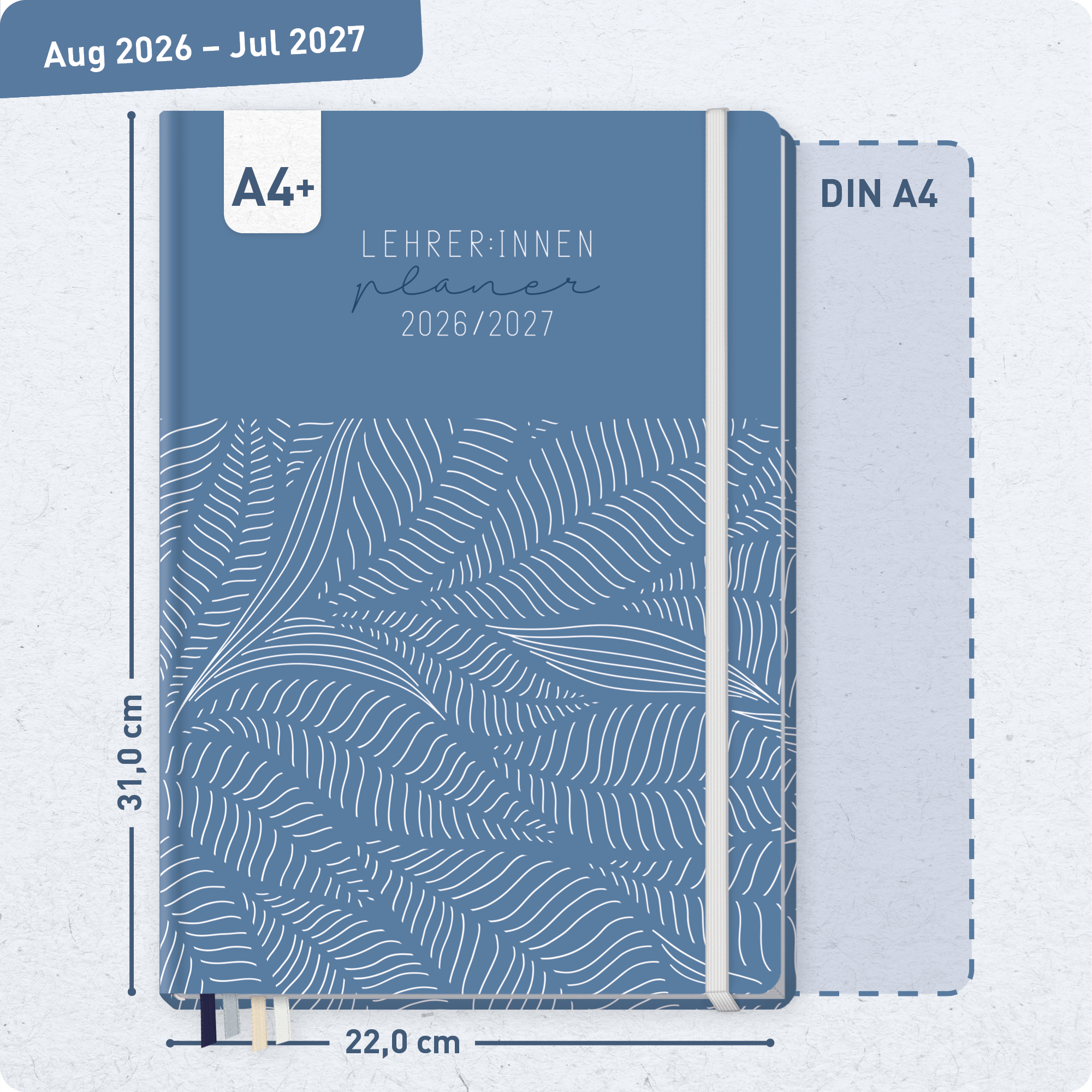Artikelbild 3 des Artikels “Lehrer-Planer Maxi A4+ 26/27 [Fine Leaves Blue] “