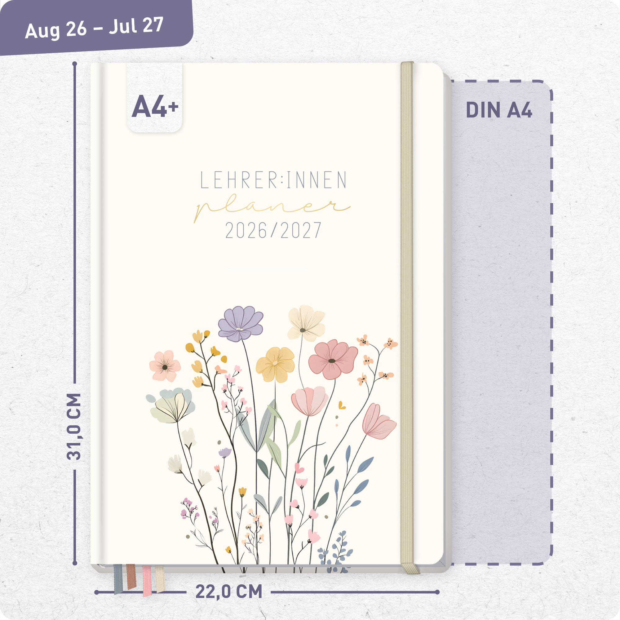 Artikelbild 3 des Artikels “Lehrer-Planer Maxi A4+ 26/27 [Flower Joy] “