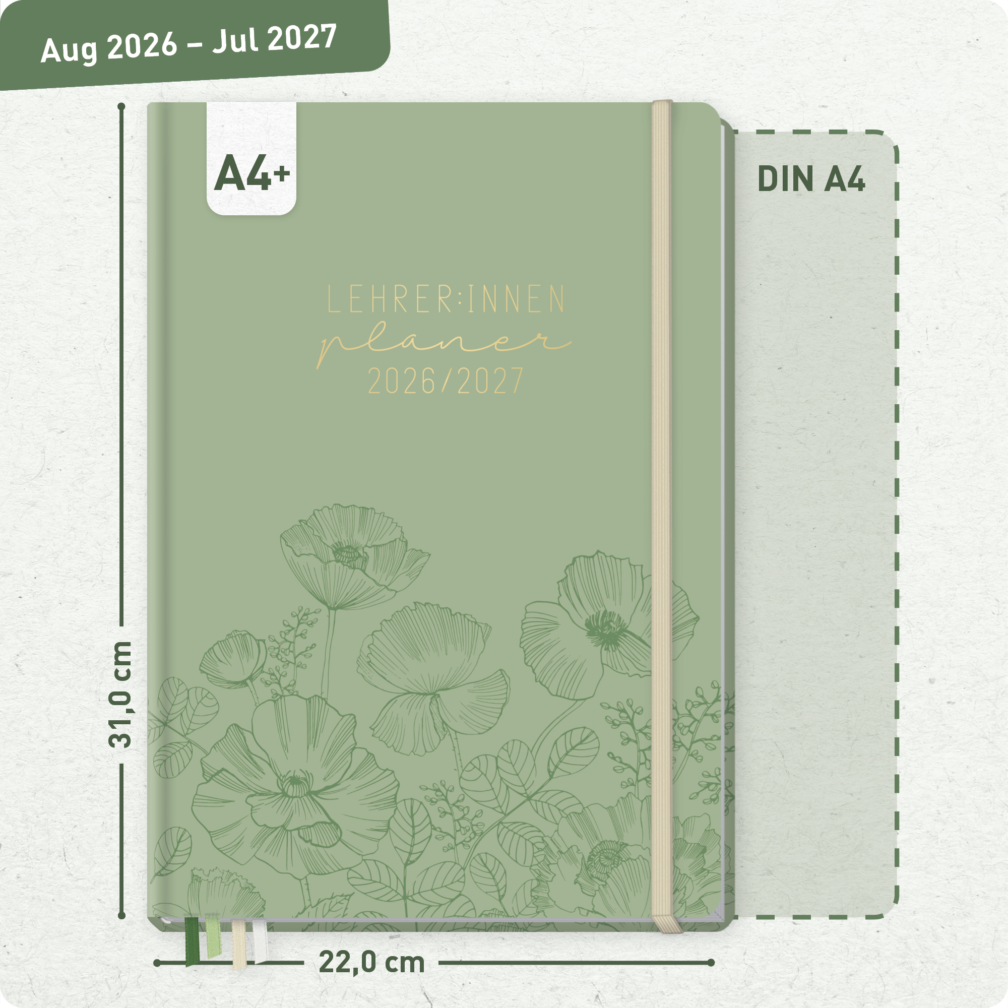 Artikelbild 3 des Artikels “Lehrer-Planer Maxi A4+ 26/27 [Green Poppy] “