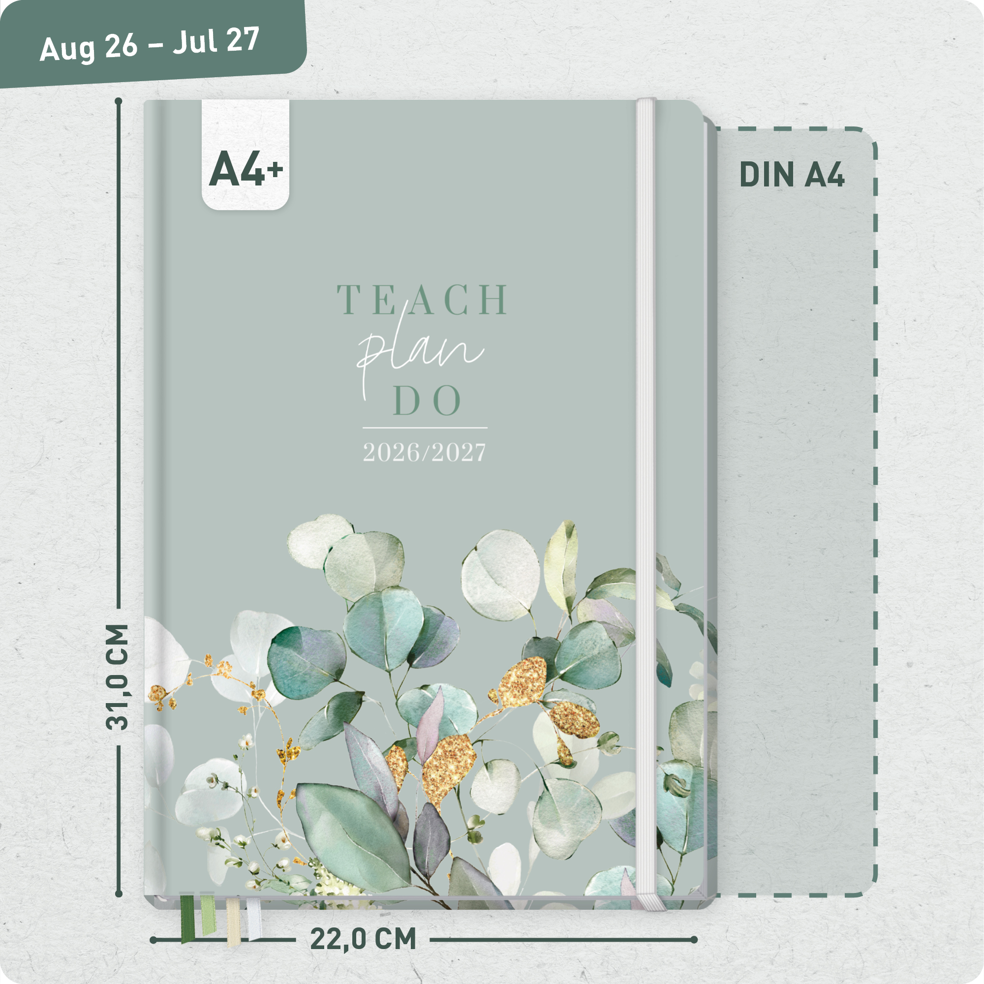 Artikelbild 3 des Artikels “Lehrer-Planer Maxi A4+ 26/27 [Minty Leaves] “