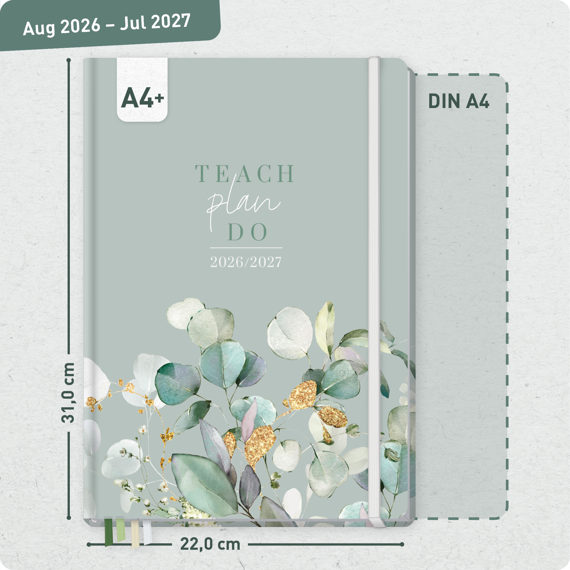 Artikelbild 3 des Artikels “Lehrer-Planer Maxi A4+ 26/27 [Minty Leaves] “