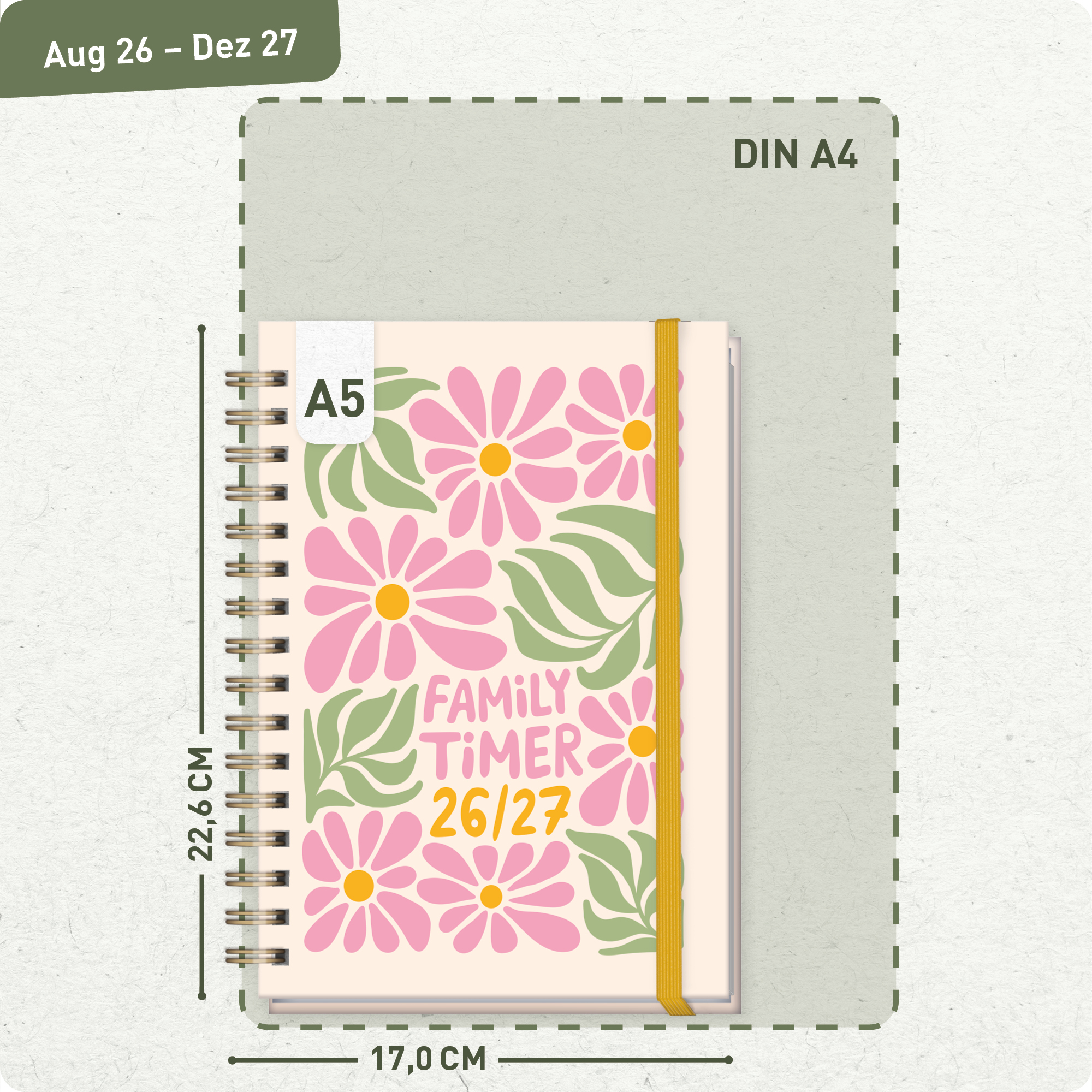 Artikelbild 3 des Artikels “Family-Timer A5 2026 2027 [Flower Power Pink] “