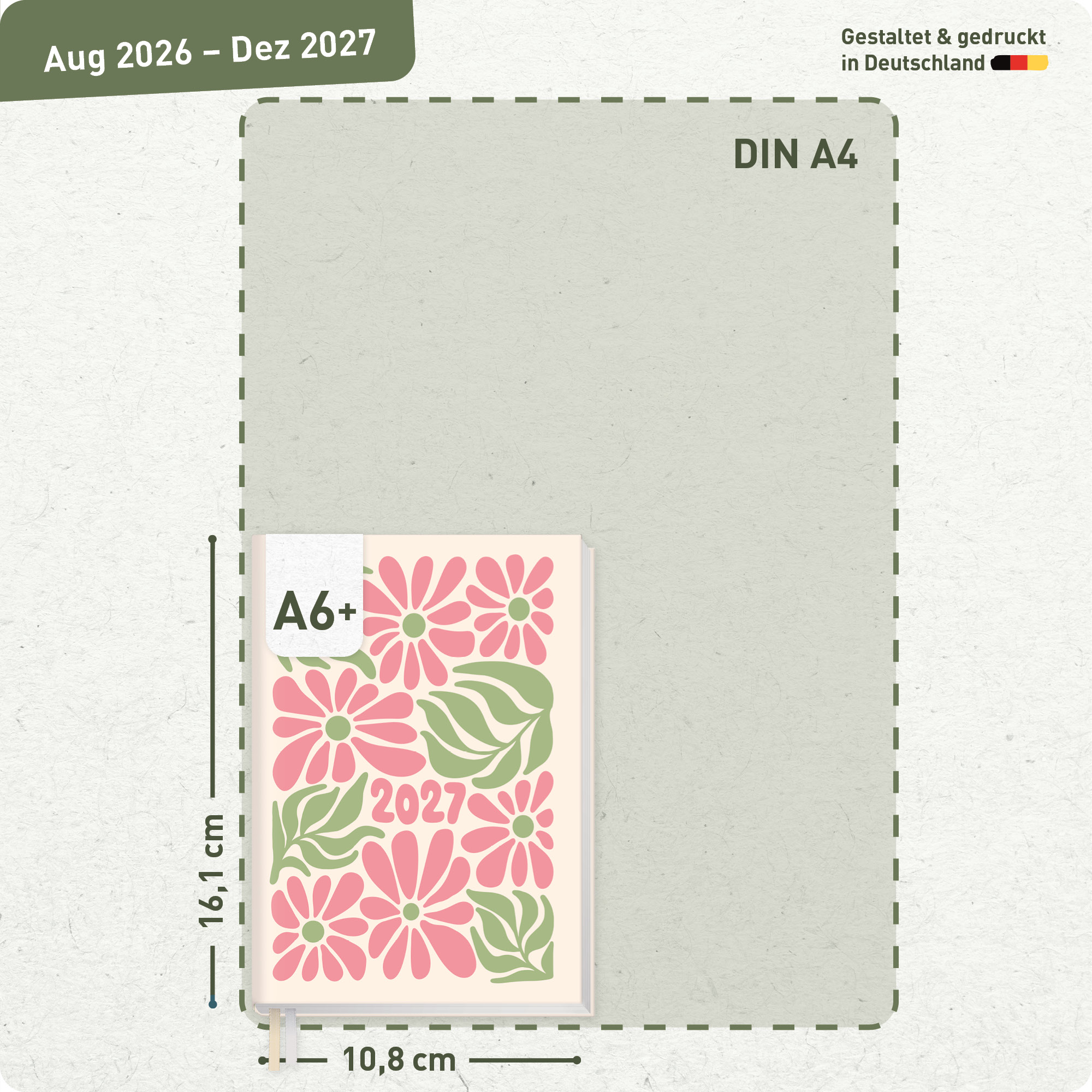 Artikelbild 3 des Artikels “Chäff-Timer Mini A6+ 2026/2027 [Flower Power pink] “