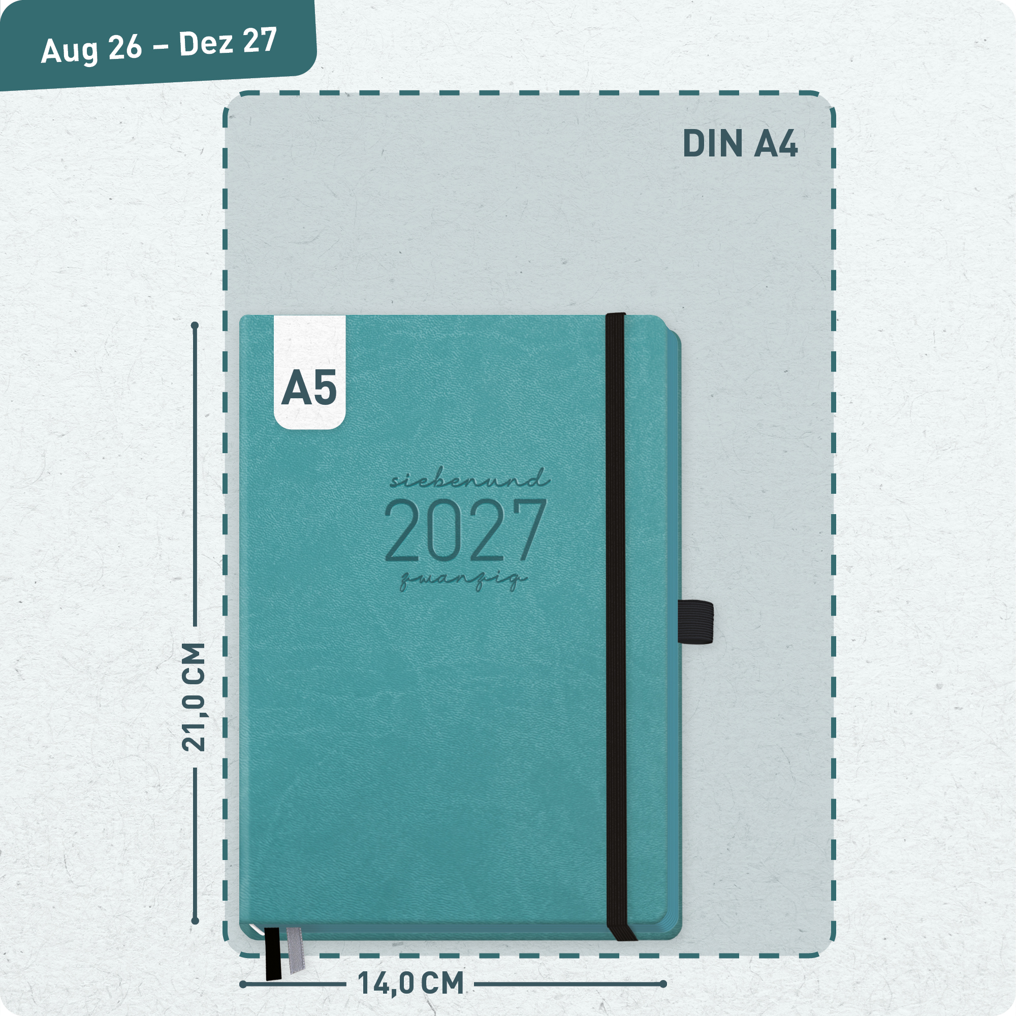 Artikelbild 3 des Artikels “Chäff-Timer Deluxe A5 2026/2027 [Hellpetrol] “