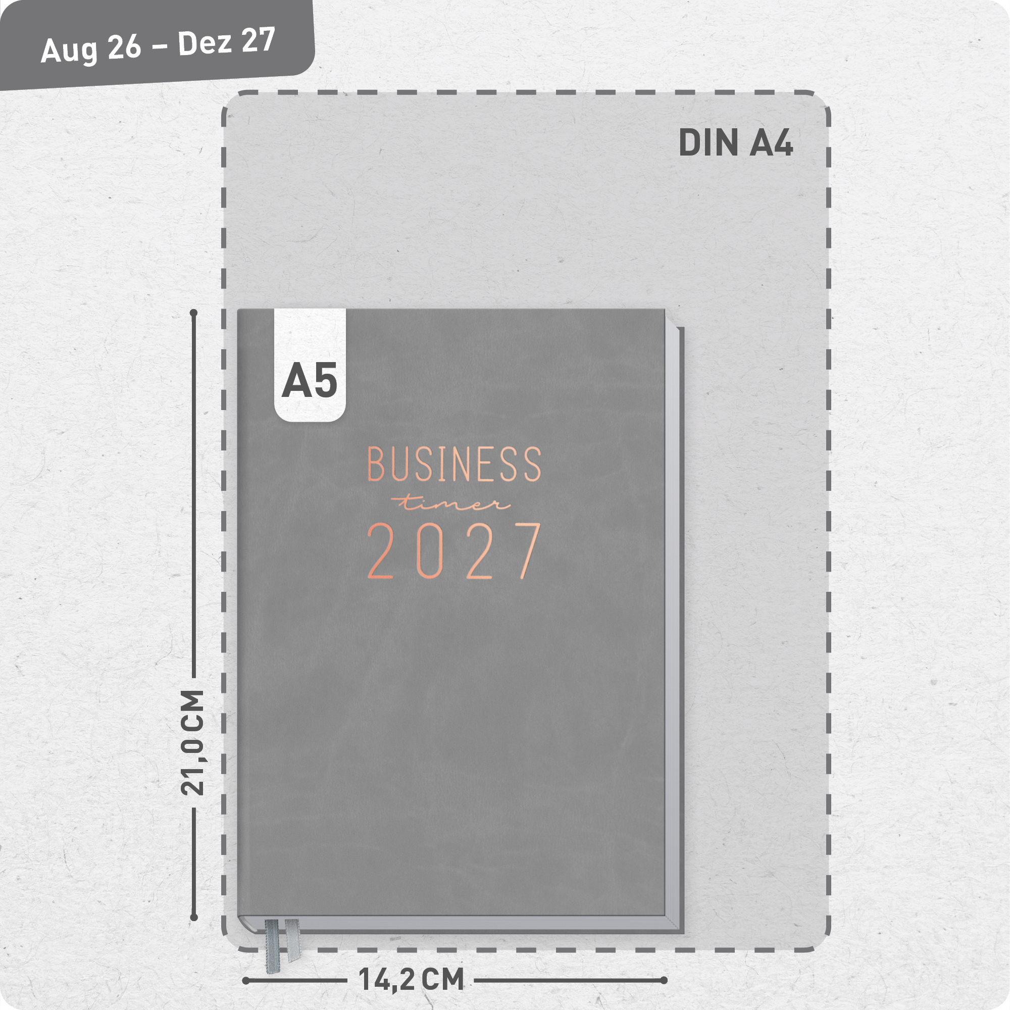 Artikelbild 3 des Artikels “Business-Timer A5 2026/2027 [Grau-Rosé] “