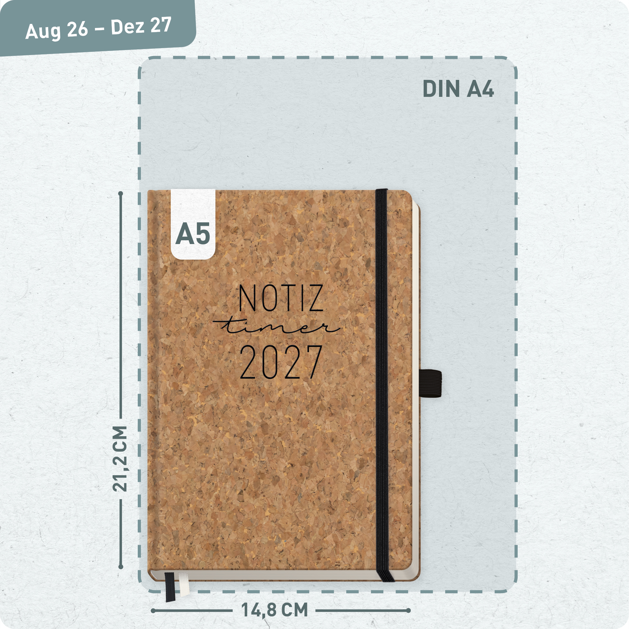 Artikelbild 3 des Artikels “Wochen-Notiz-Kalender 2026/2027 A5 [Kork] “