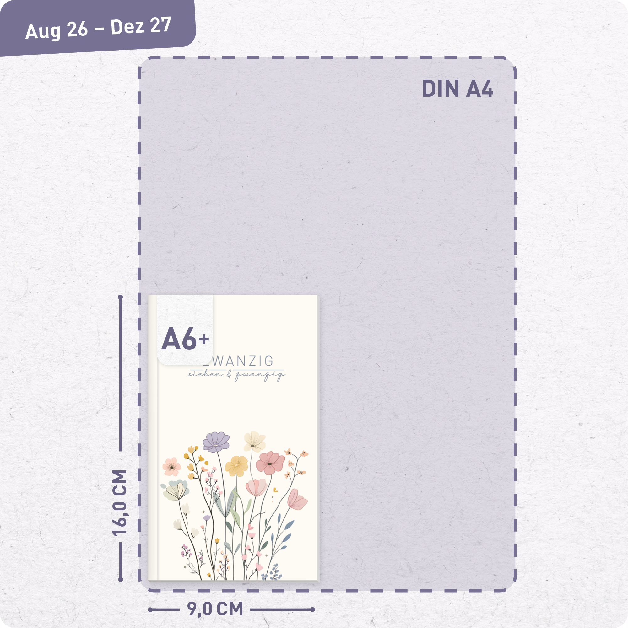 Artikelbild 3 des Artikels “Monatskalender 2026/2027 A6+ Slim Taschenkalender [Flower Joy] “