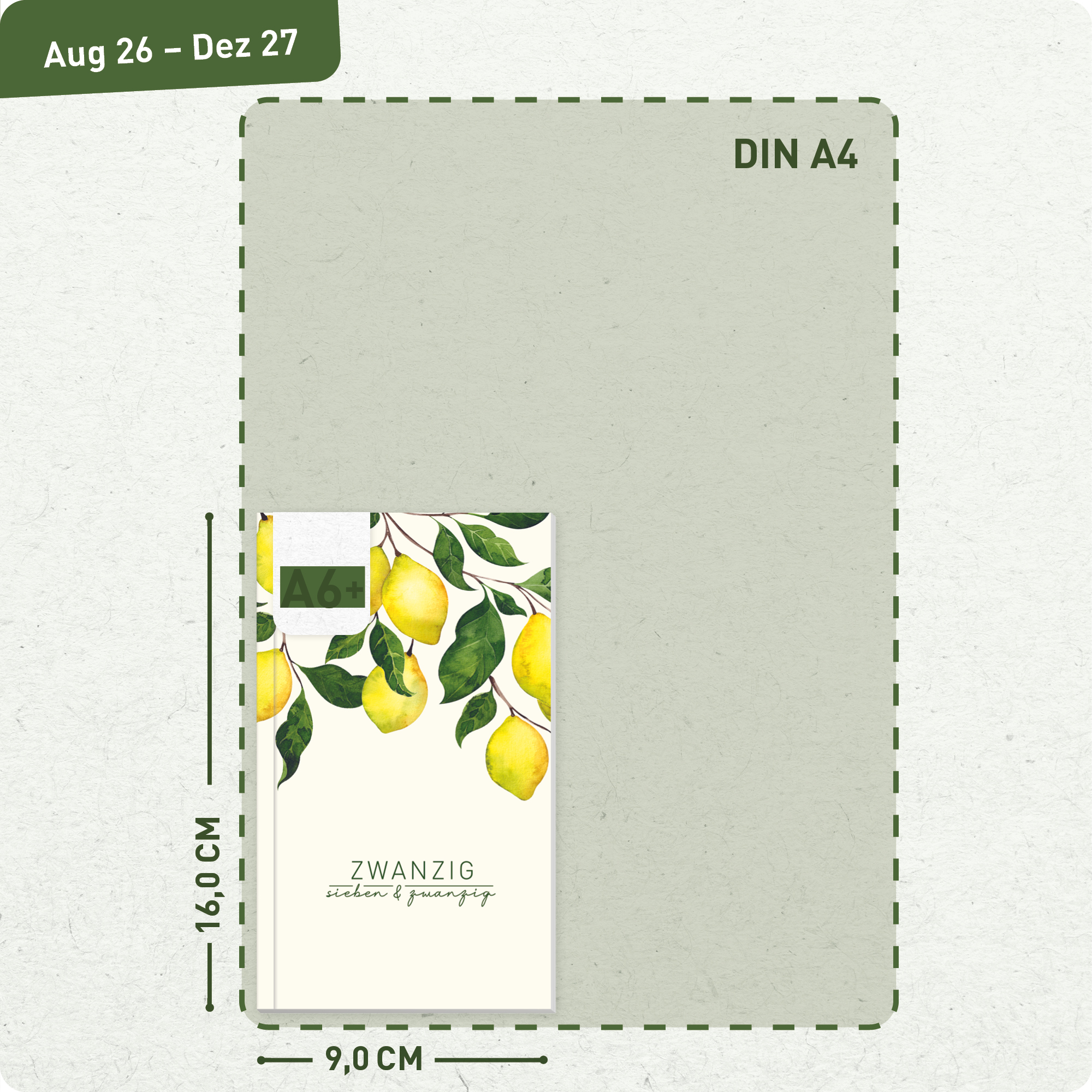 Artikelbild 3 des Artikels “Monatskalender 2026/2027 A6+ Slim Taschenkalender [Lemon Times] “