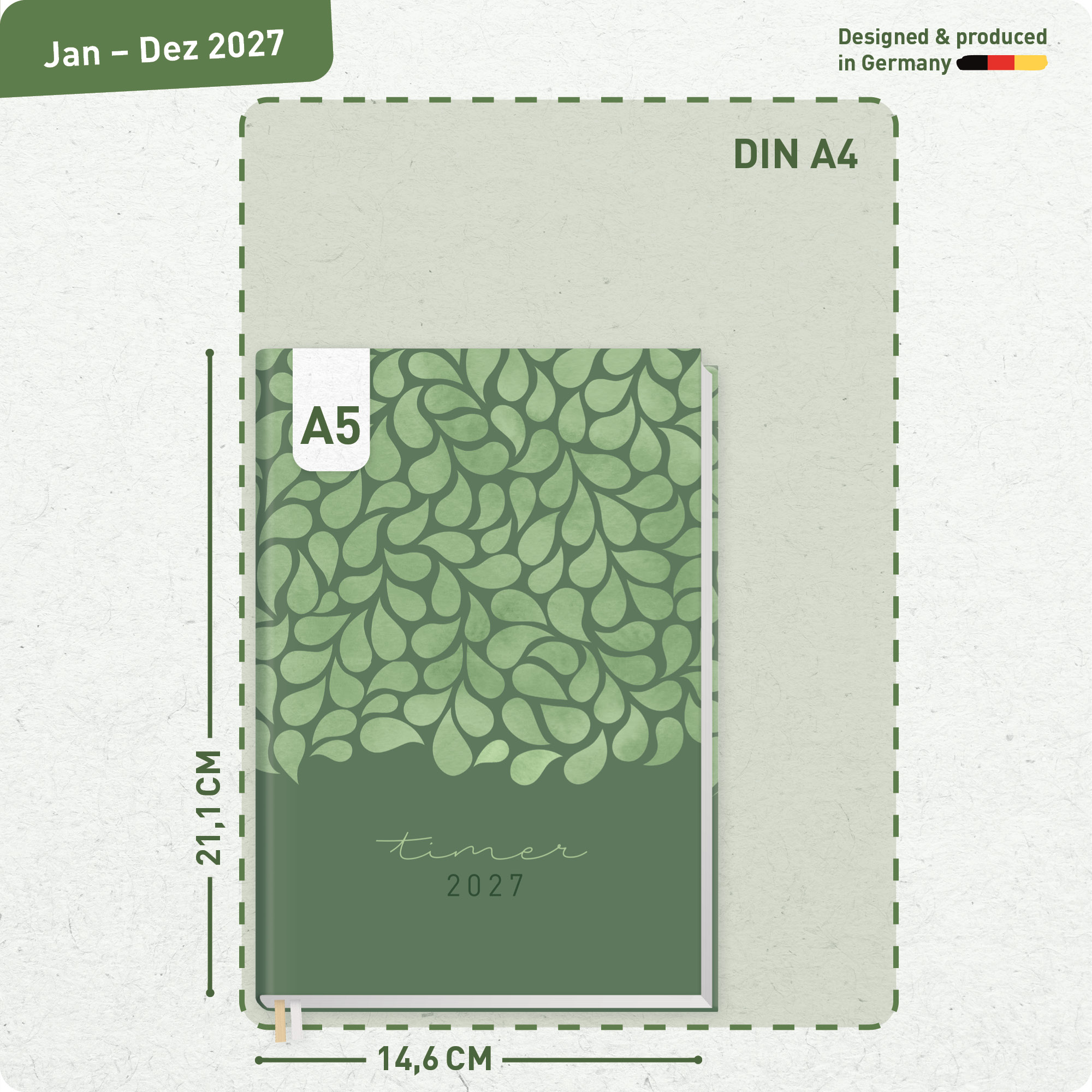 Artikelbild 3 des Artikels “Chäff-Timer Classic A5 2027 [Sea of Leaves] “