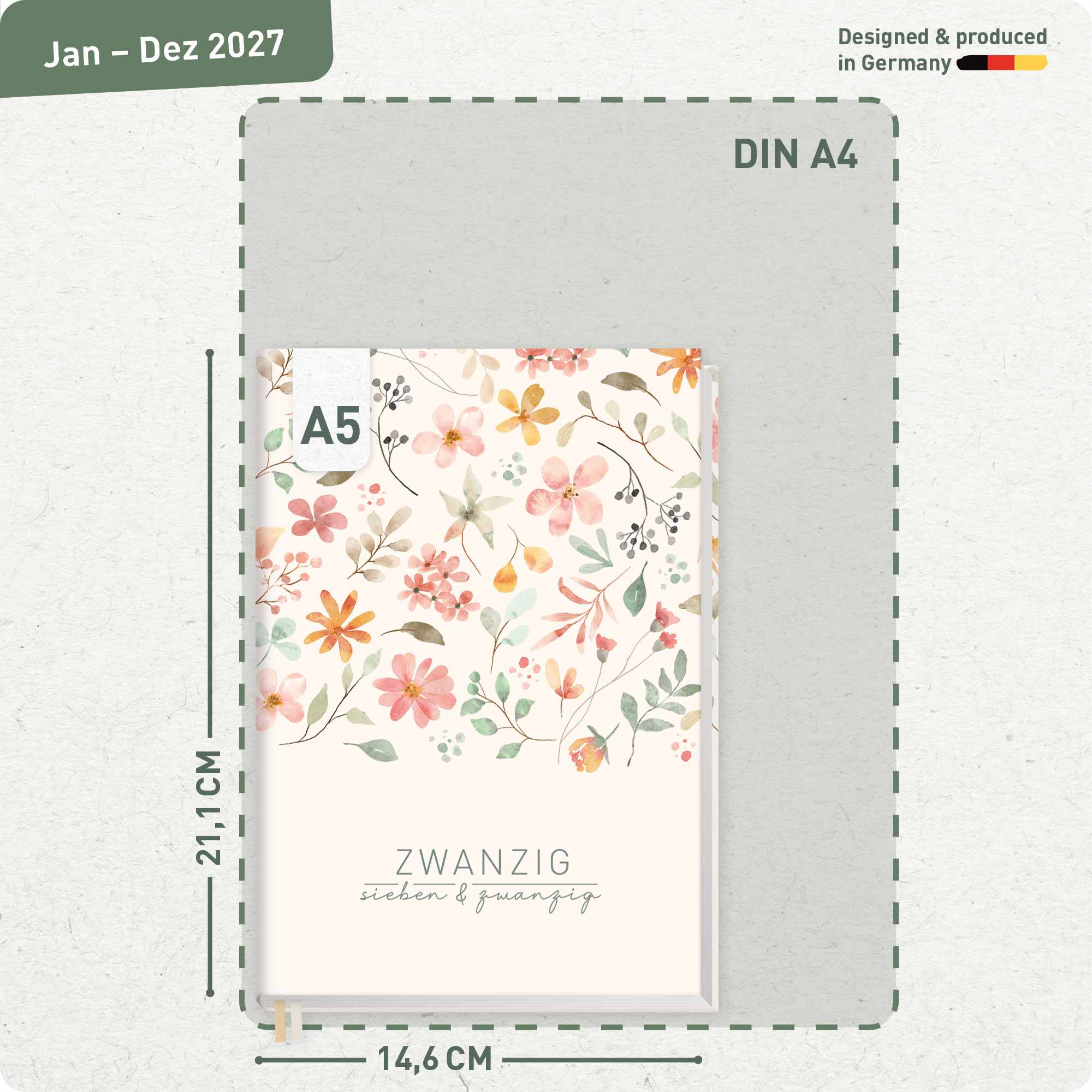 Artikelbild 3 des Artikels “Chäff-Timer Classic A5 2027 [Wild Blossoms] “