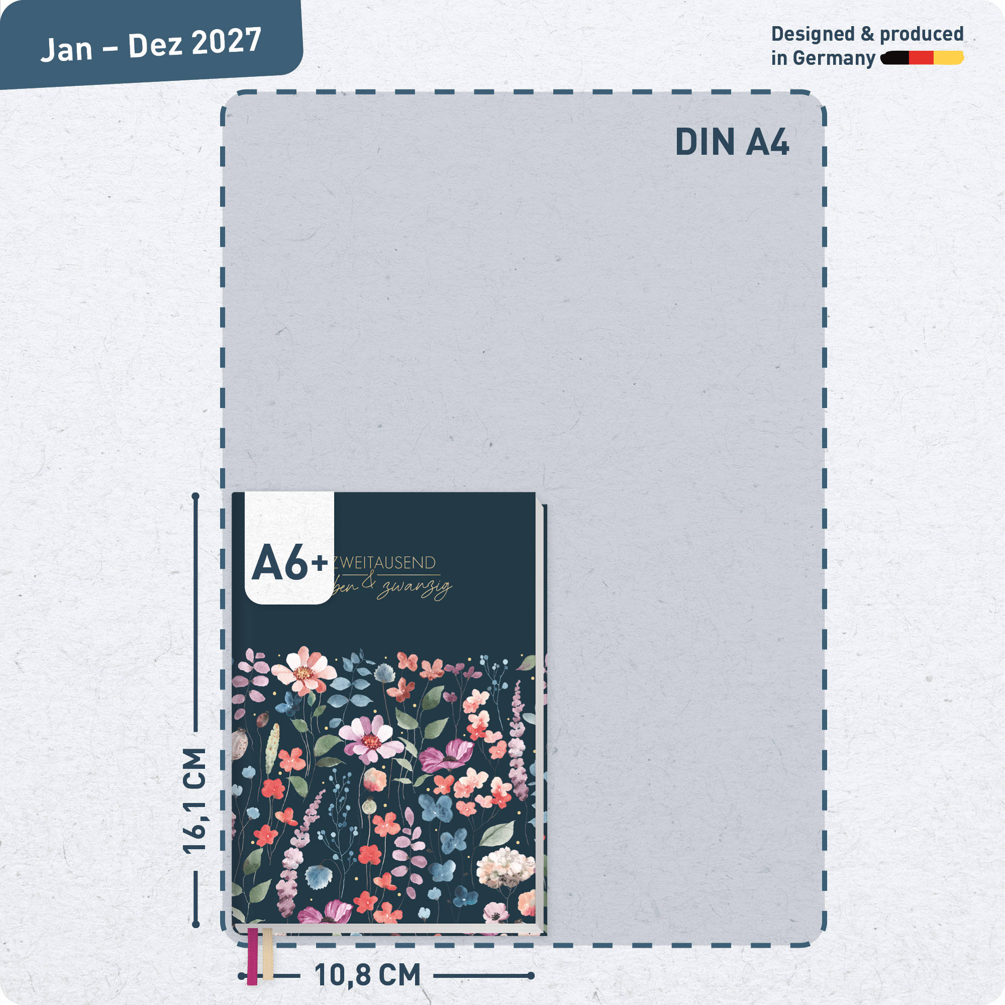 Artikelbild 3 des Artikels “Chäff-Timer Mini 2027 A6+ [Flower Inspiration blue] “