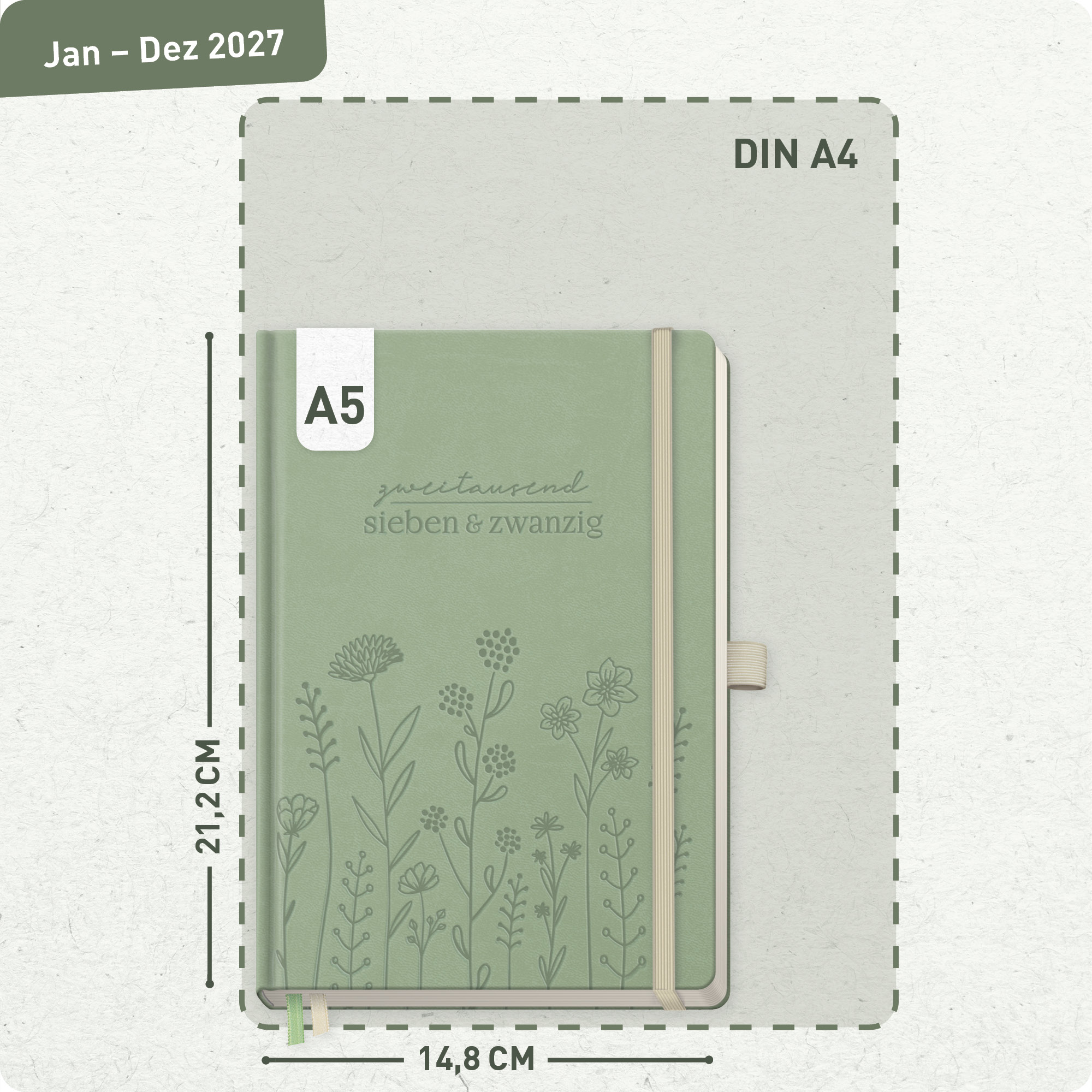Artikelbild 3 des Artikels “Wochen-Notiz-Kalender A5 2027 [Fine Flowers] “