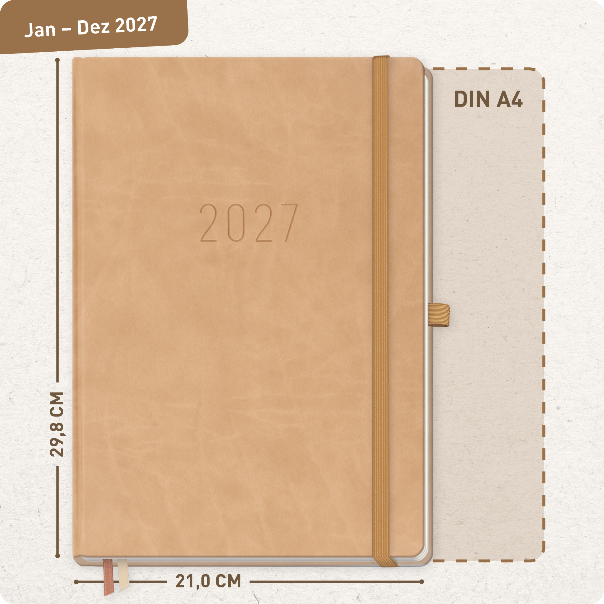 Artikelbild 3 des Artikels “Wochen-Notiz-Kalender A4 2027 [Cappuccino] “