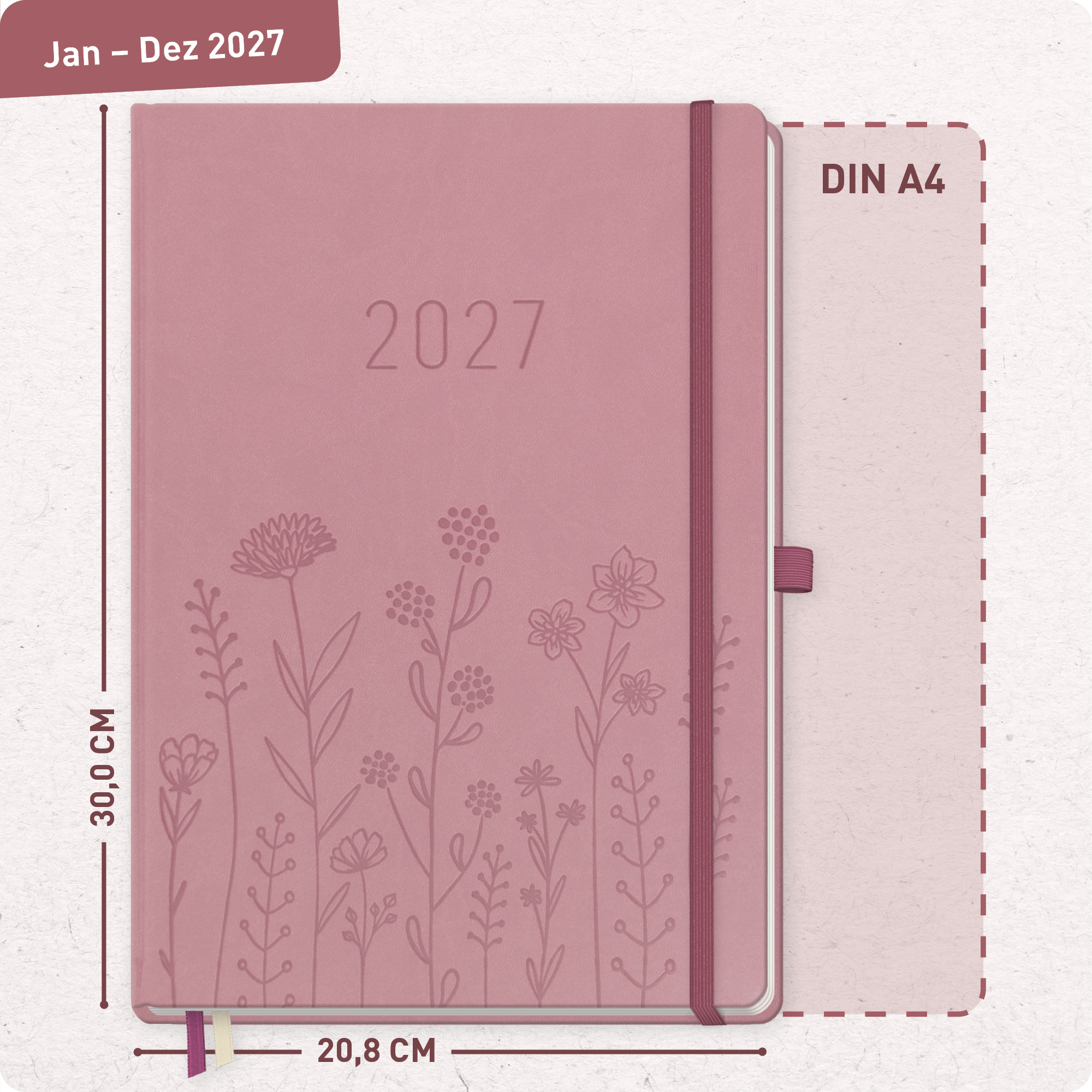 Artikelbild 3 des Artikels “Wochen-Notiz-Kalender A4 2027 [Fine Flowers] “