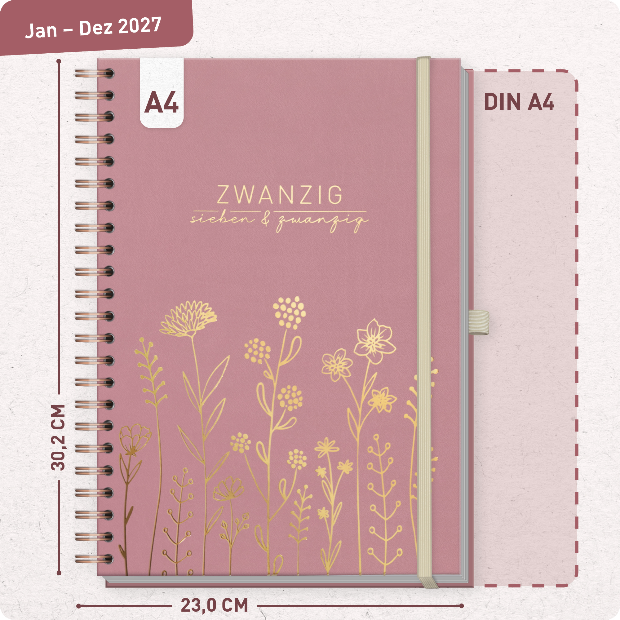Artikelbild 3 des Artikels “Business-Timer Maxi A4 2027 [Fine Flowers rosé] “