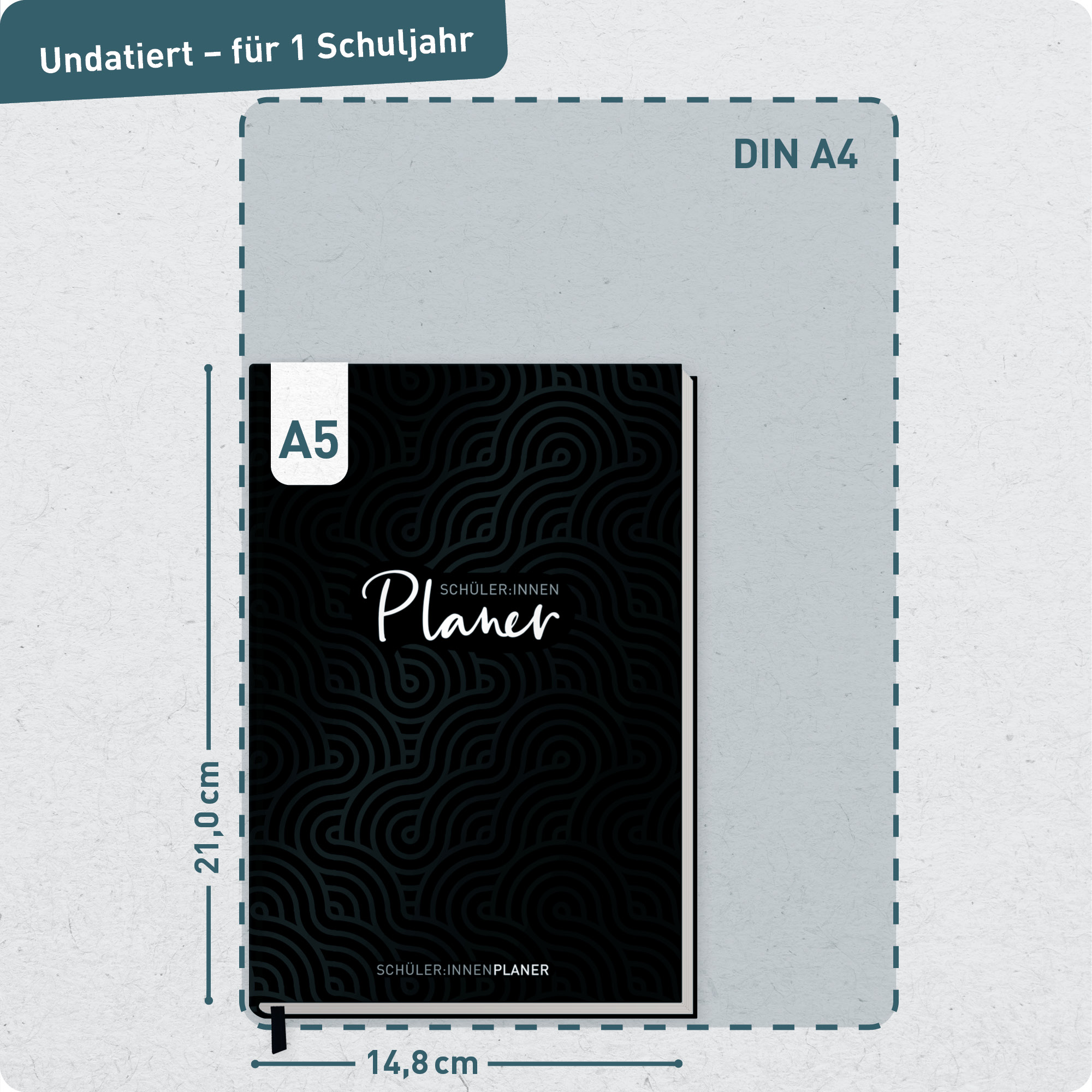 Artikelbild 3 des Artikels “Schulstuff Schülerplaner A5 [Black Pattern] “