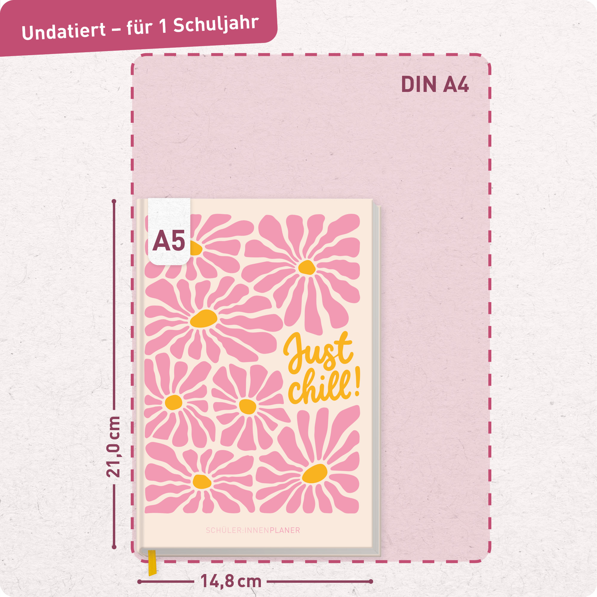Artikelbild 3 des Artikels “Schulstuff Schülerplaner A5 [Pink Flowers] “