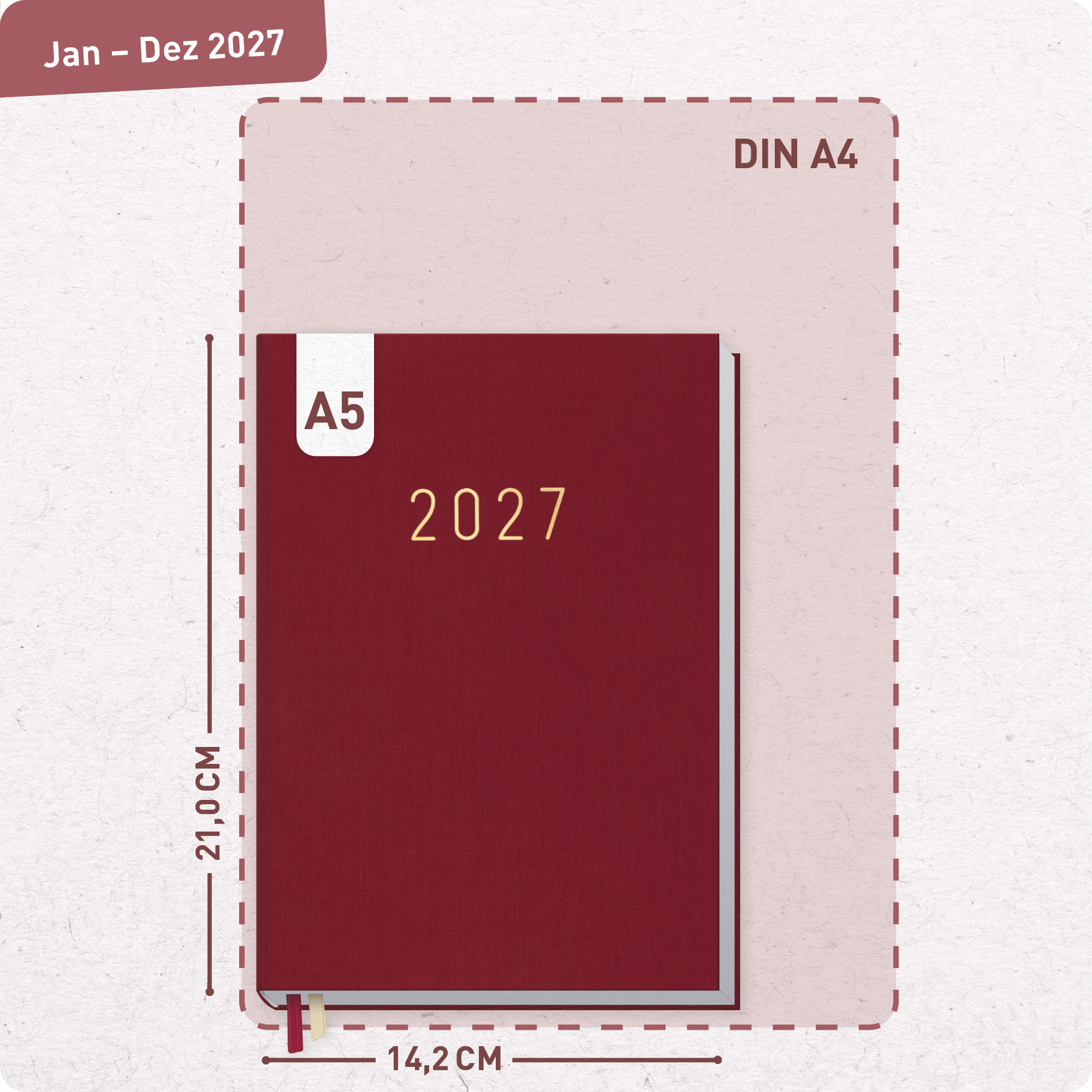 Artikelbild 3 des Artikels “Business-Timer A5 2027 [Rubinrot] “