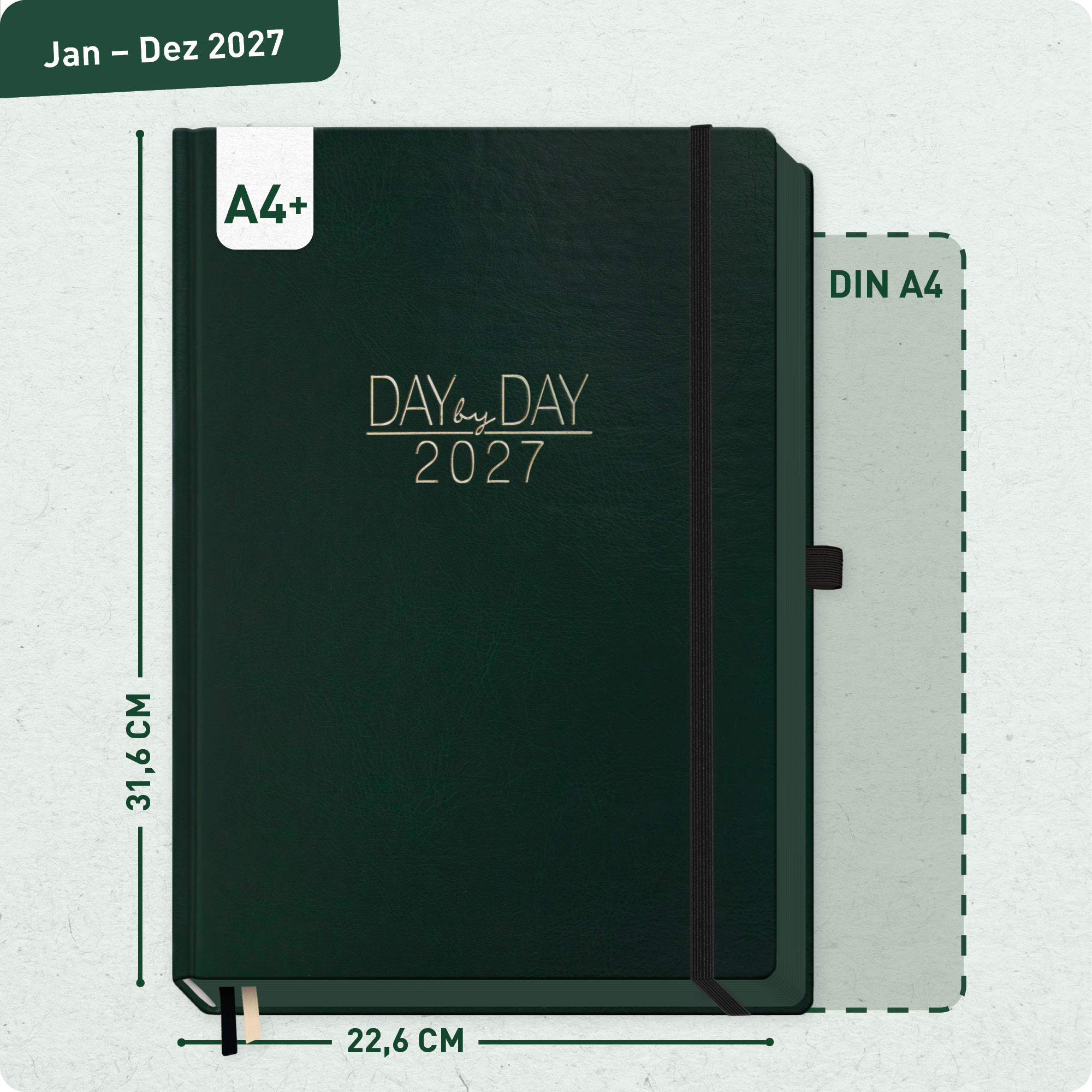 Artikelbild 3 des Artikels “Organizer Day by Day Maxi A4+ 2027 [Dark Green] “