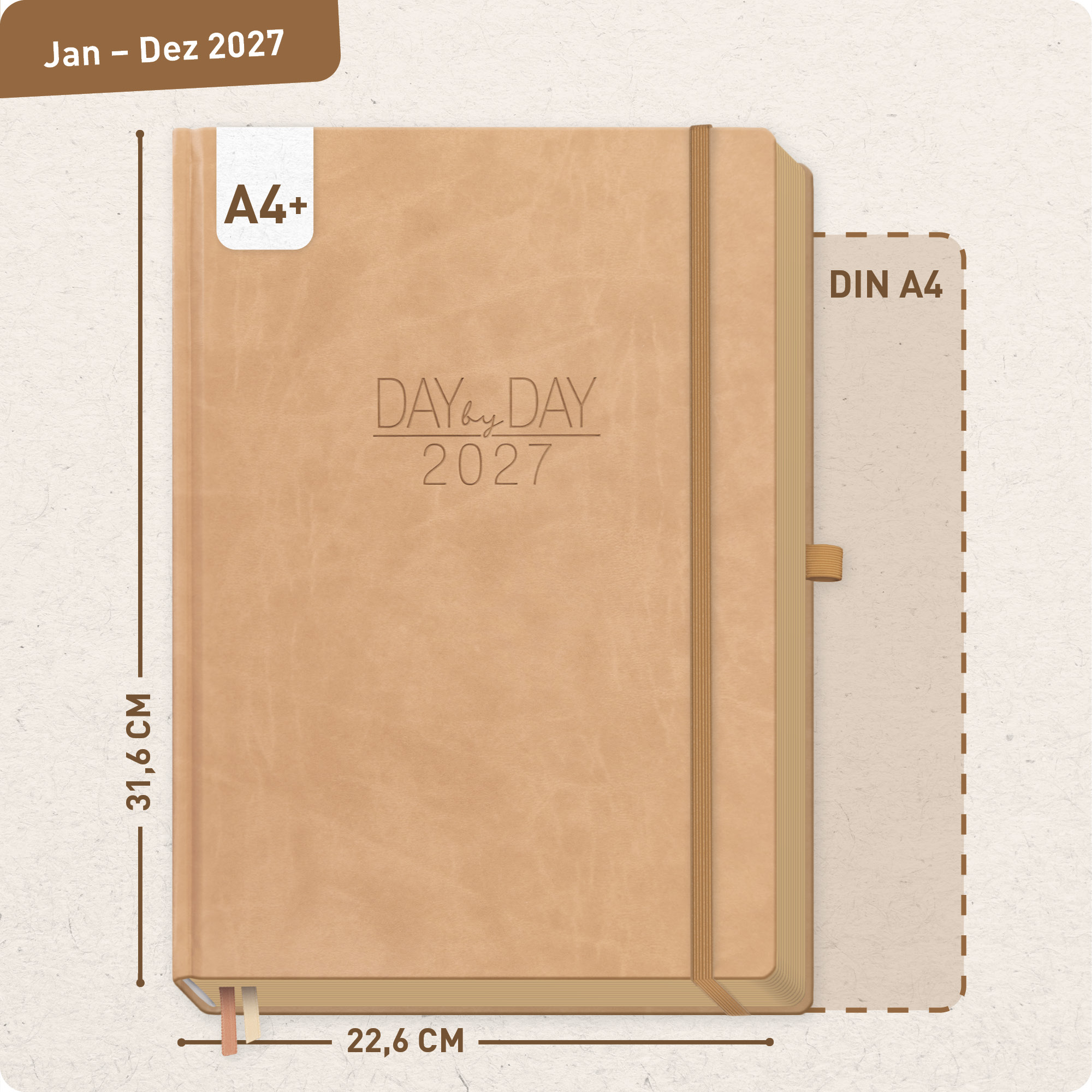 Artikelbild 3 des Artikels “Organizer Day by Day Maxi A4+ 2027 [Prestige Beige] “