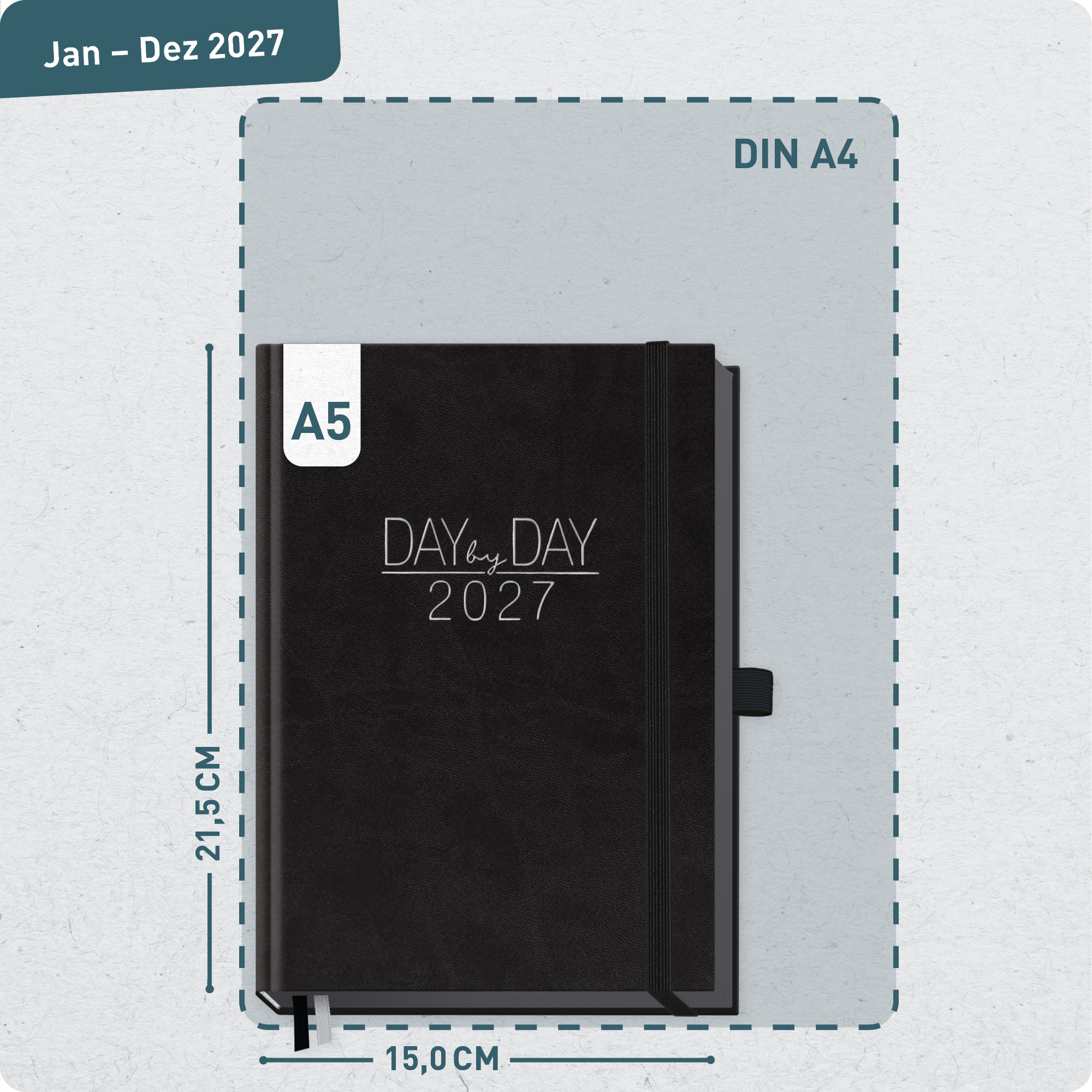 Artikelbild 3 des Artikels “Organizer Day by Day Deluxe A5 2027 [Black Edition] “