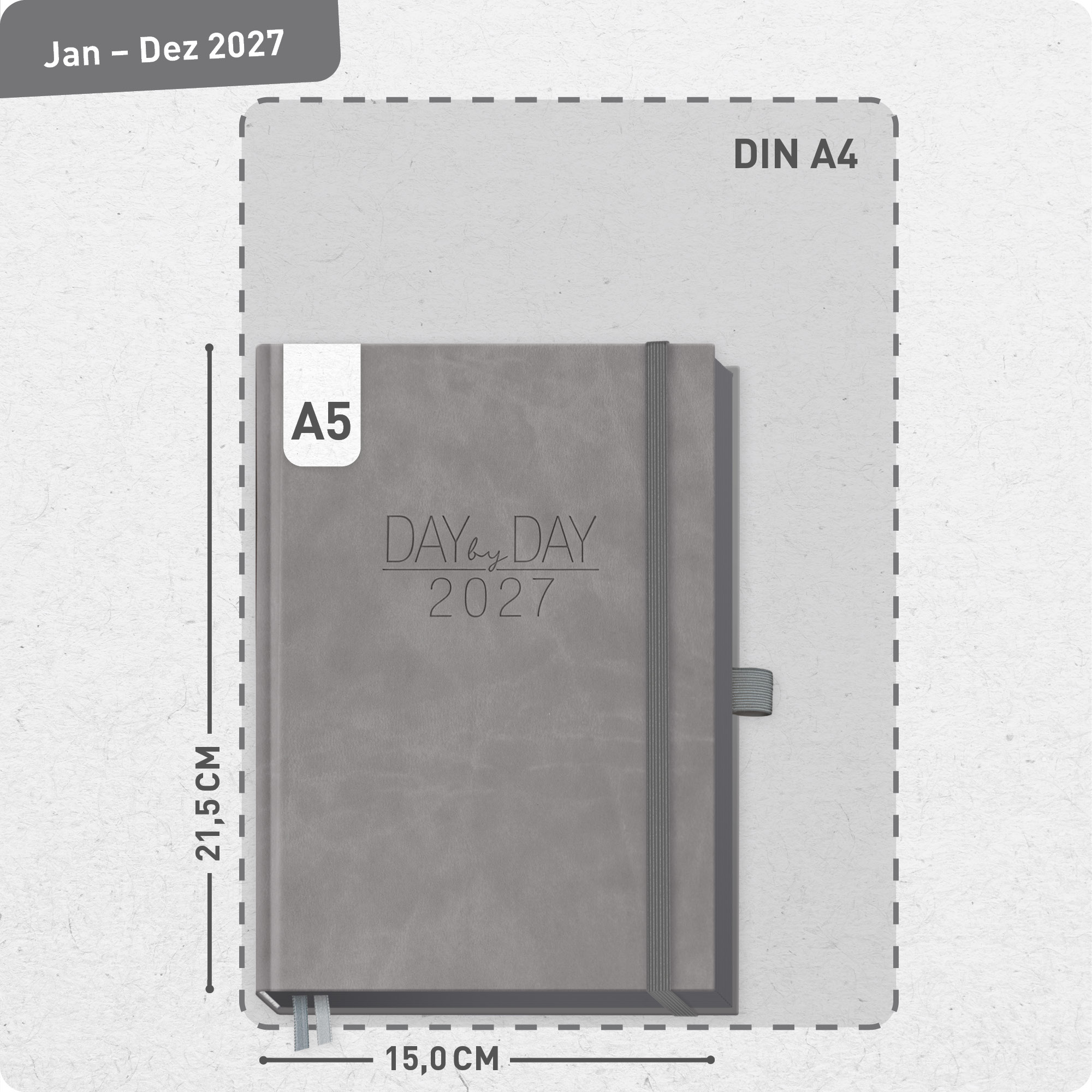 Artikelbild 3 des Artikels “Organizer Day by Day Deluxe A5 2027 [Grey Edition] “