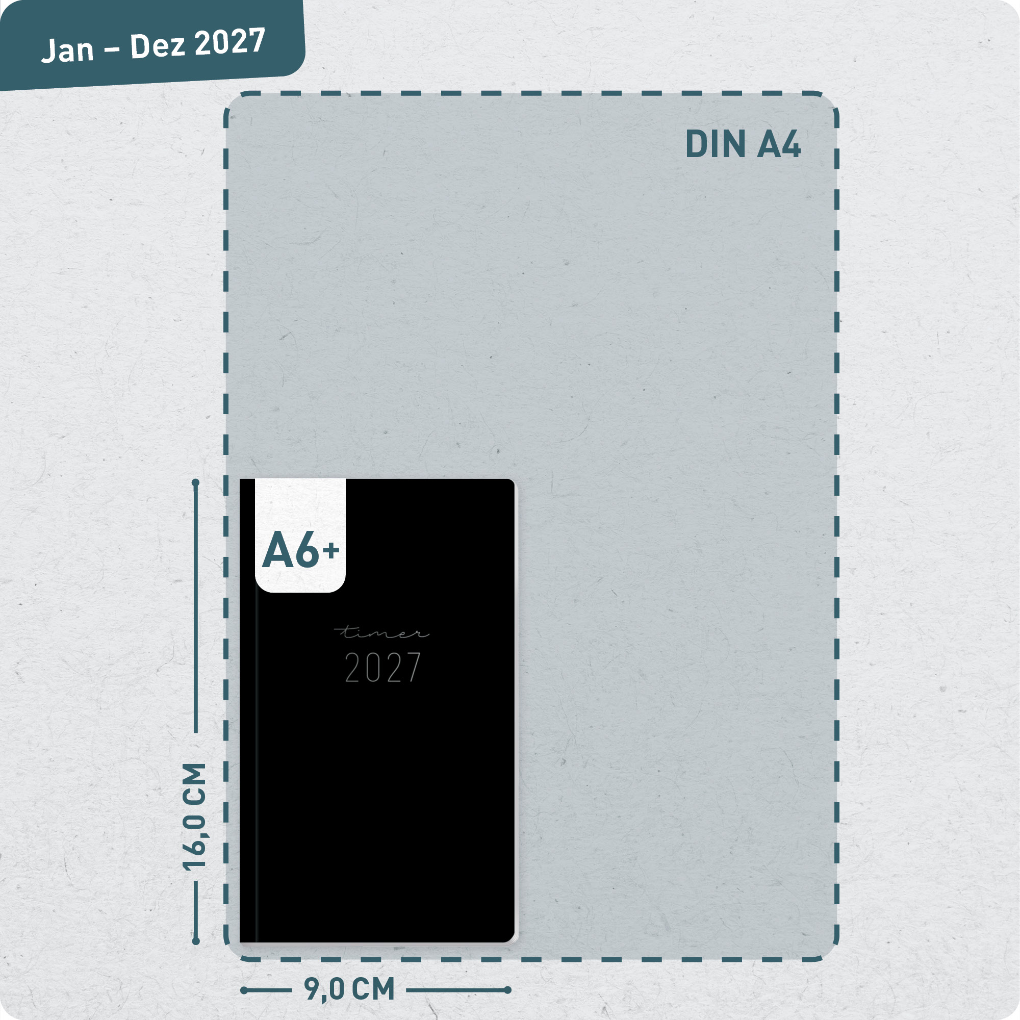 Artikelbild 3 des Artikels “Monatskalender Pocket Slim A6+ 2027 [Black Edition] “