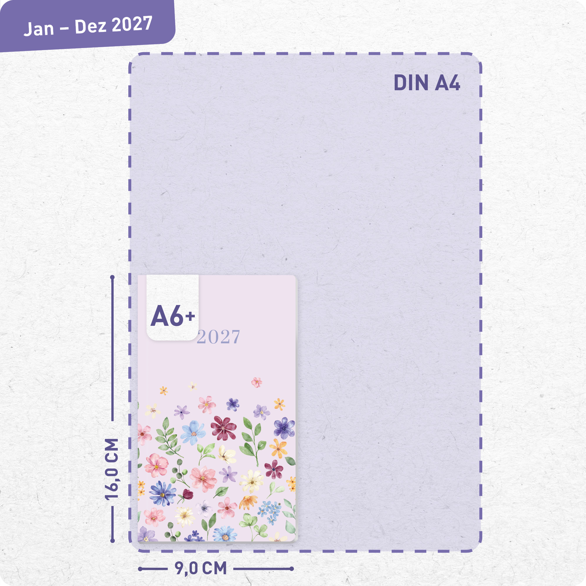 Artikelbild 3 des Artikels “Monatskalender Pocket Slim A6+ 2027 [Lovely Flowers] “