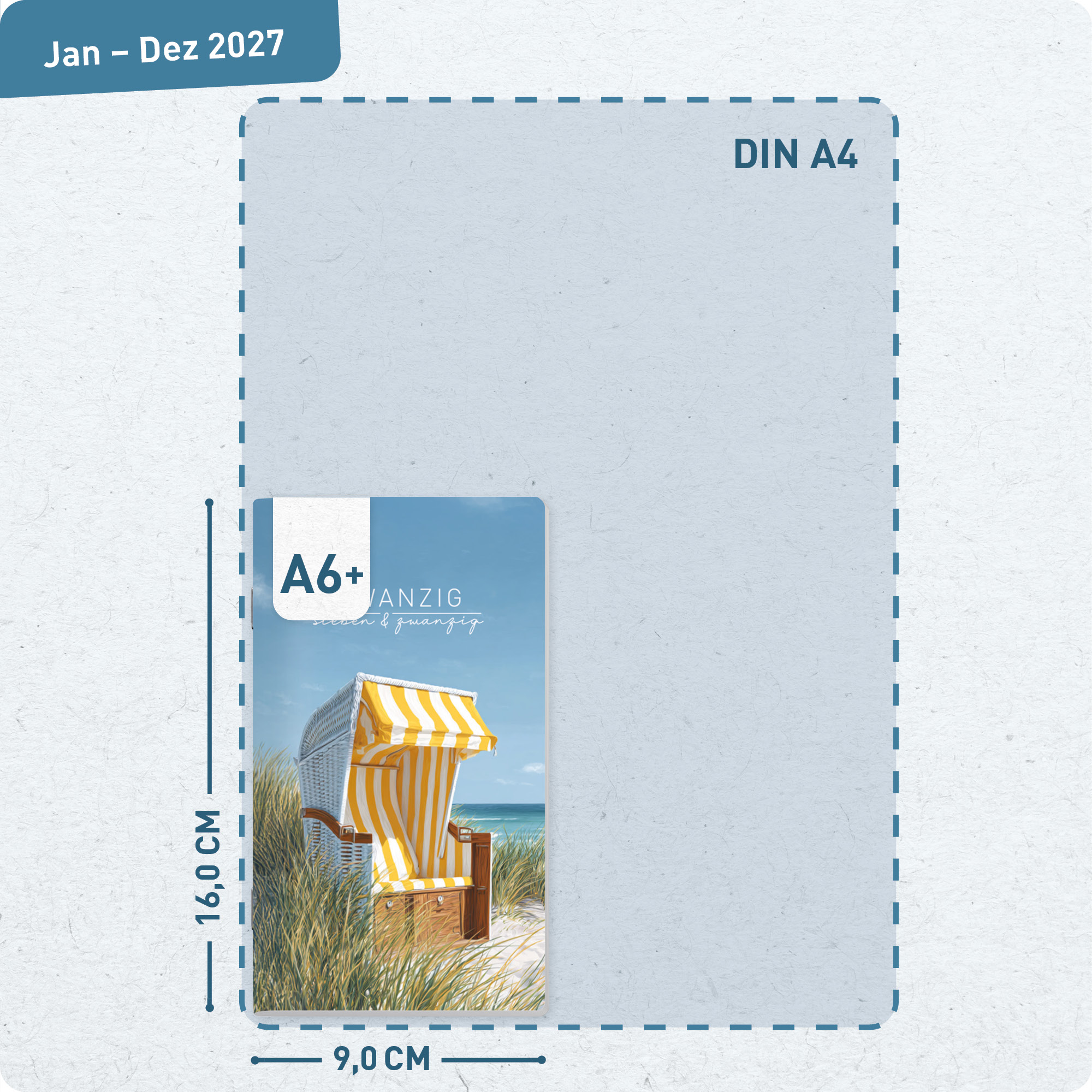 Artikelbild 3 des Artikels “Monatskalender Square A6+ 2027 [Strandkorb] “