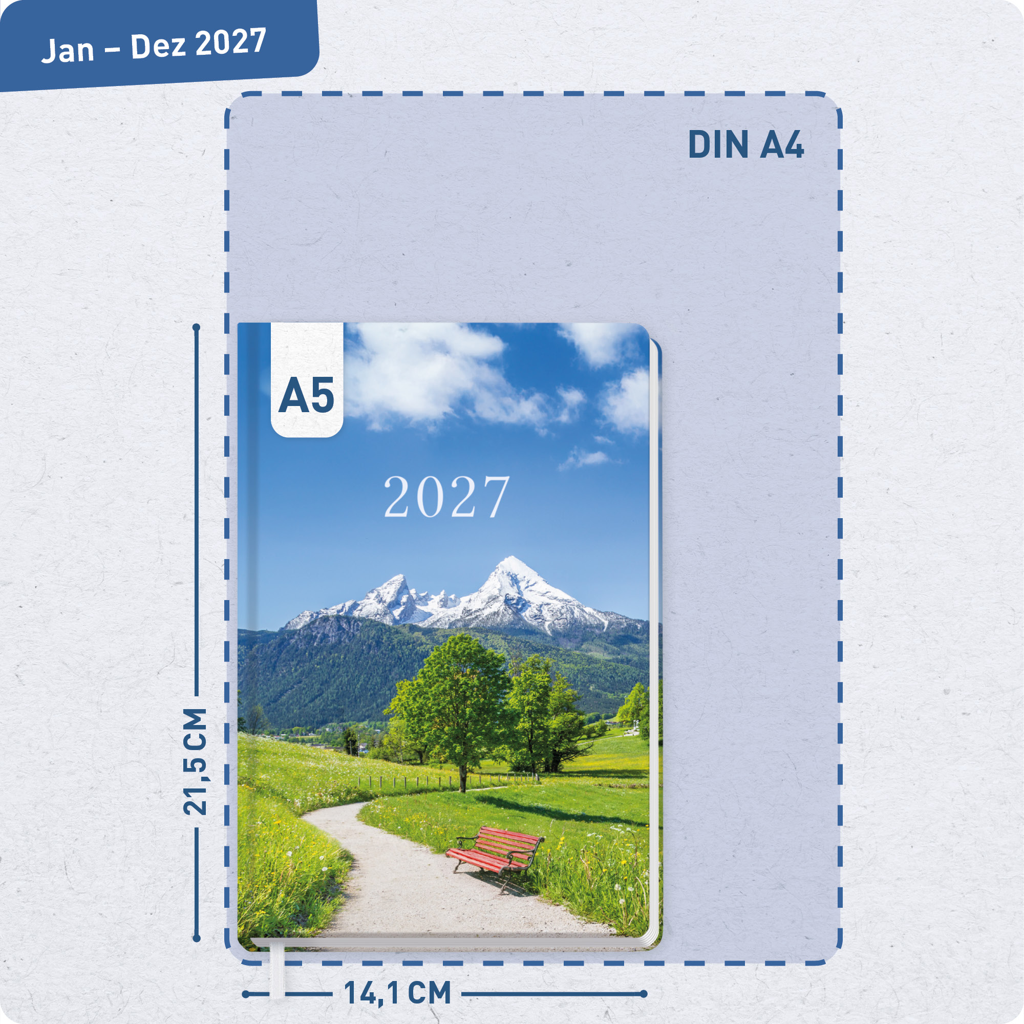 Artikelbild 3 des Artikels “Großdruck-Kalender A5 2027 [Bergluft] “