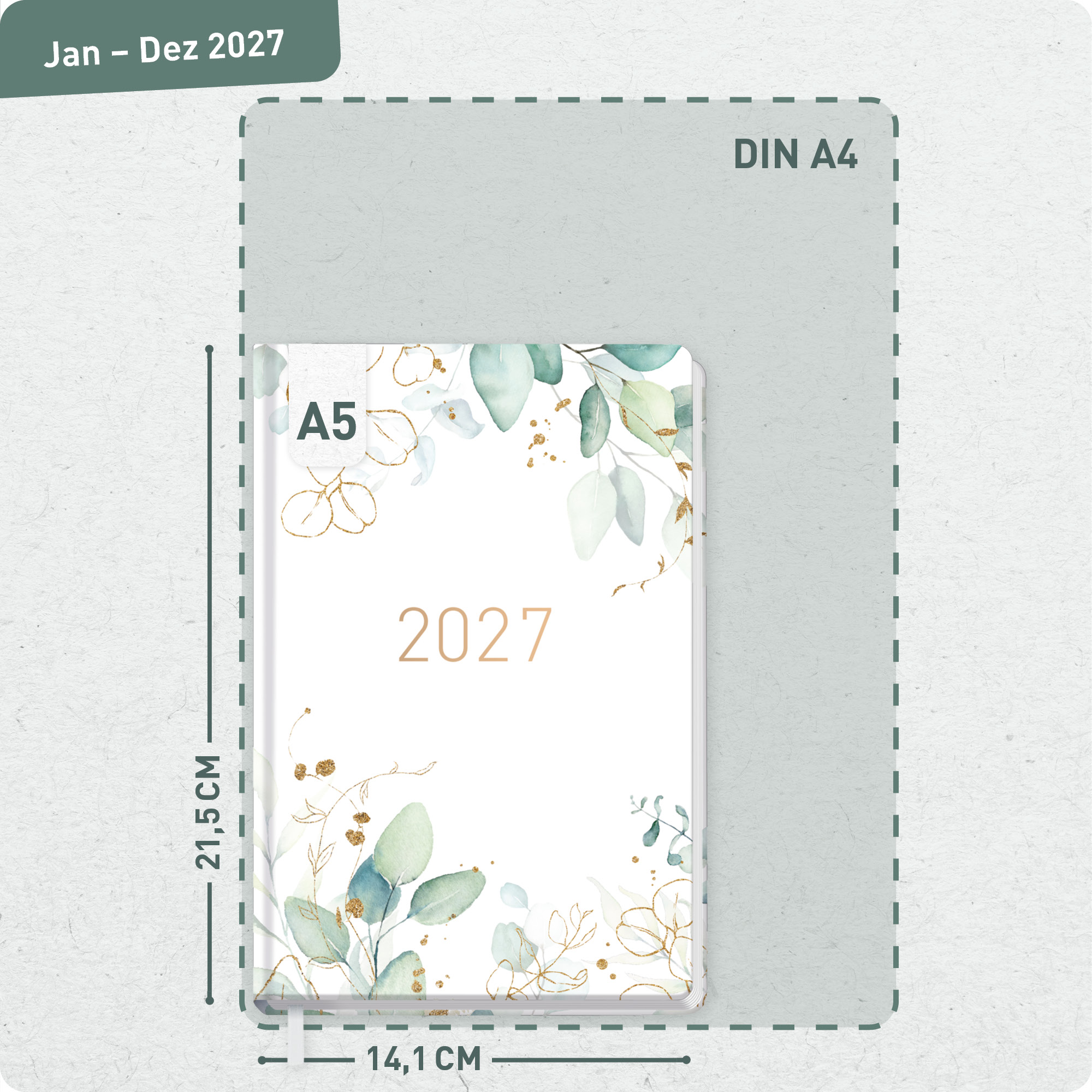 Artikelbild 3 des Artikels “Großdruck-Kalender A5 2027 [Blattgold] “
