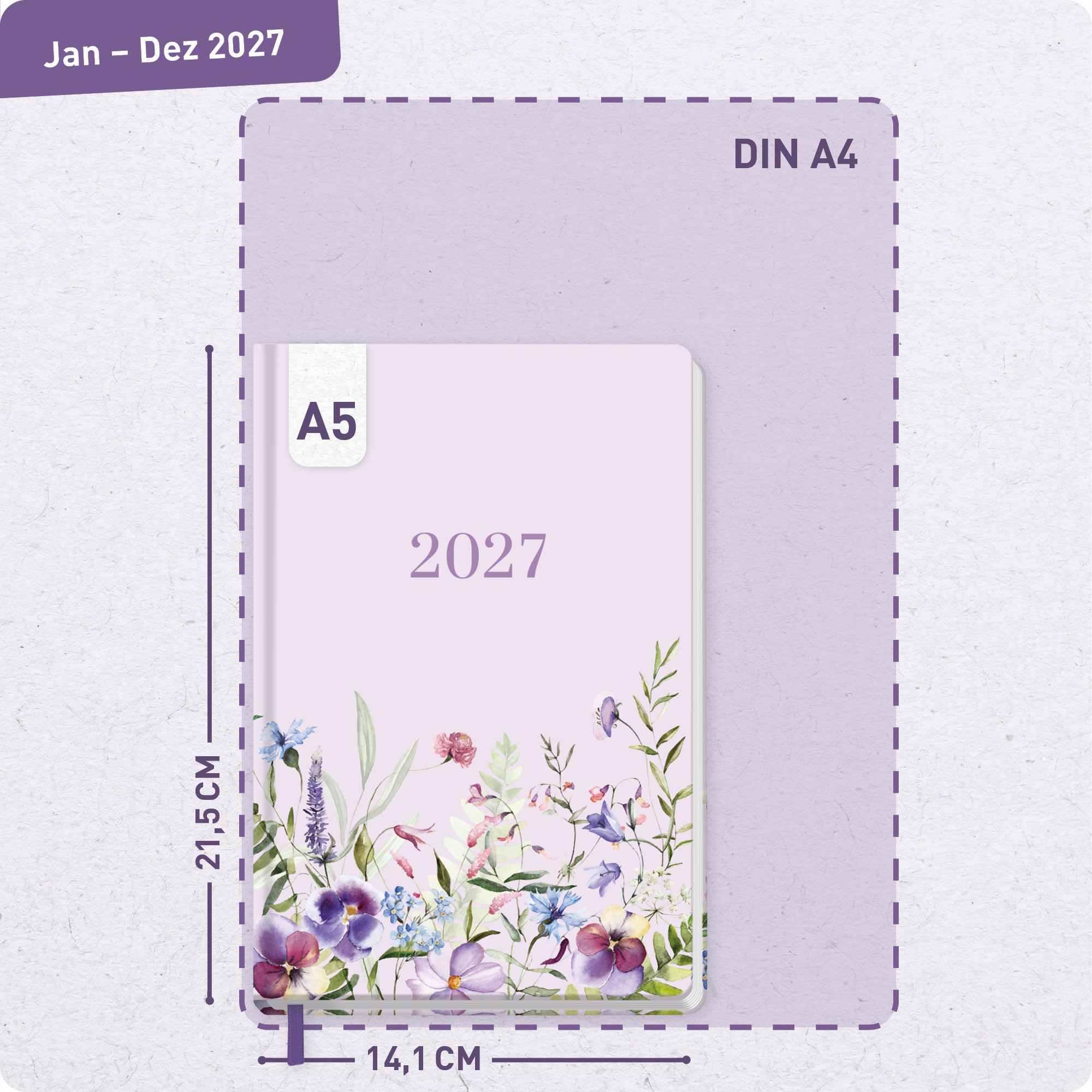 Artikelbild 3 des Artikels “Großdruck-Kalender A5 2027 [Blütentraum] “