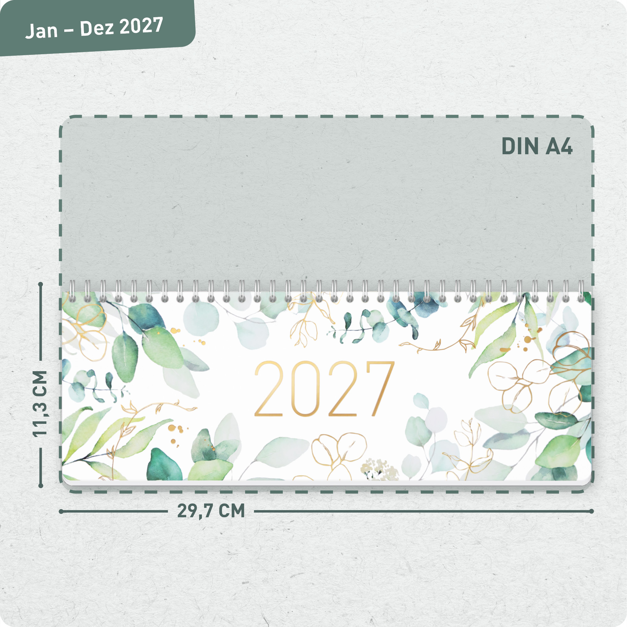 Artikelbild 3 des Artikels “Wochen-Tischkalender 2027 quer [Blattgold] “