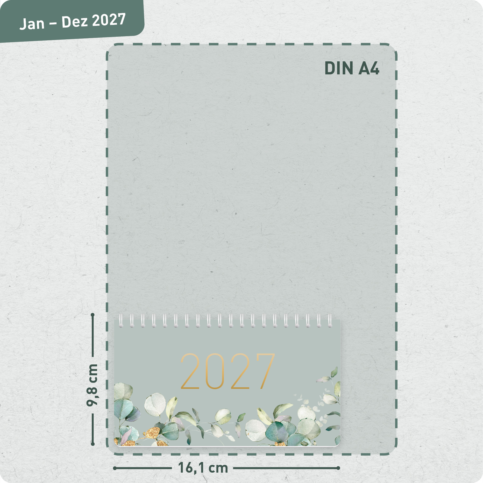 Artikelbild 3 des Artikels “Wochen-Tischkalender Pocket 2027 [Minty Leaves] “