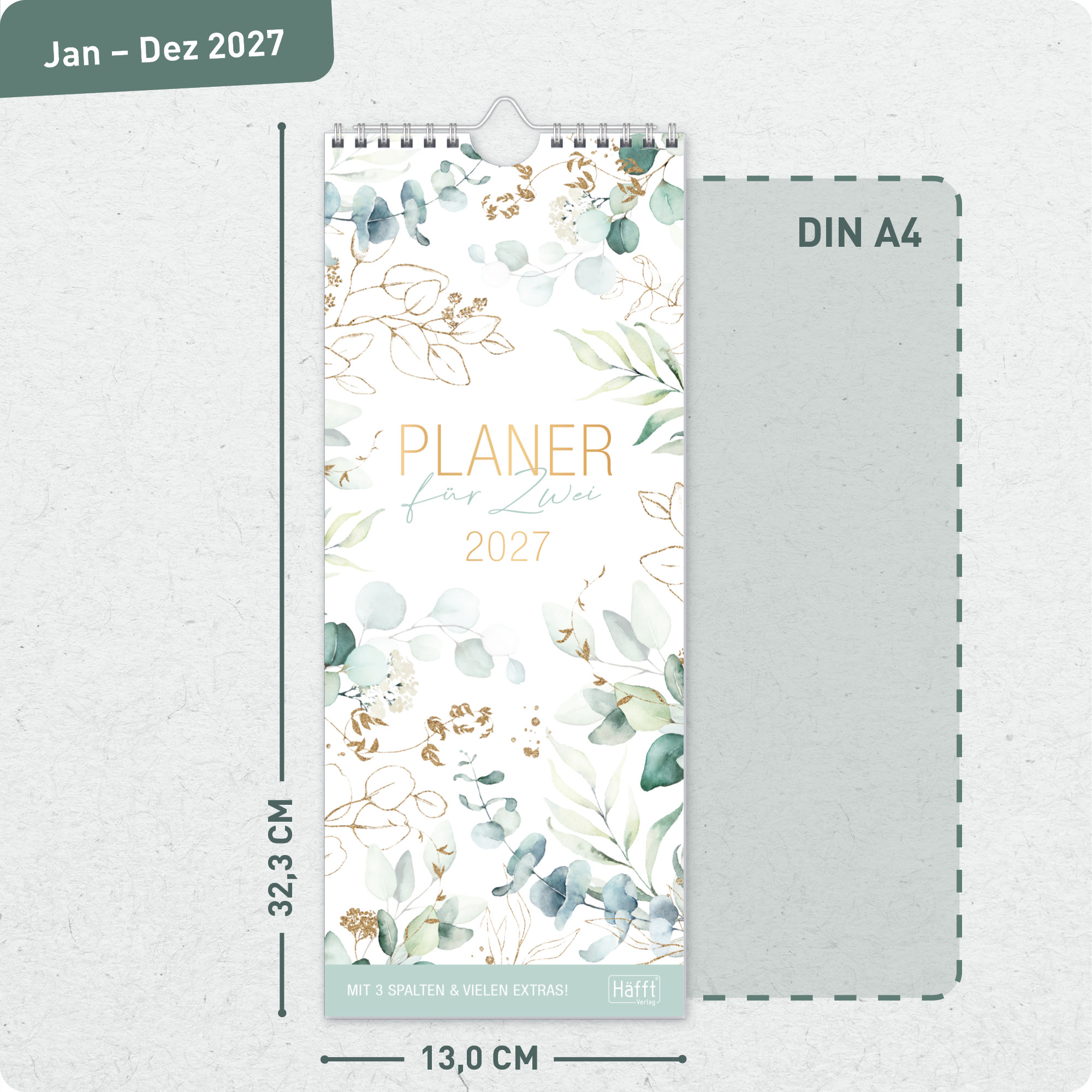 Artikelbild 3 des Artikels “Planer für Zwei kompakt 2027 Wandkalender mit 3 Spalten “
