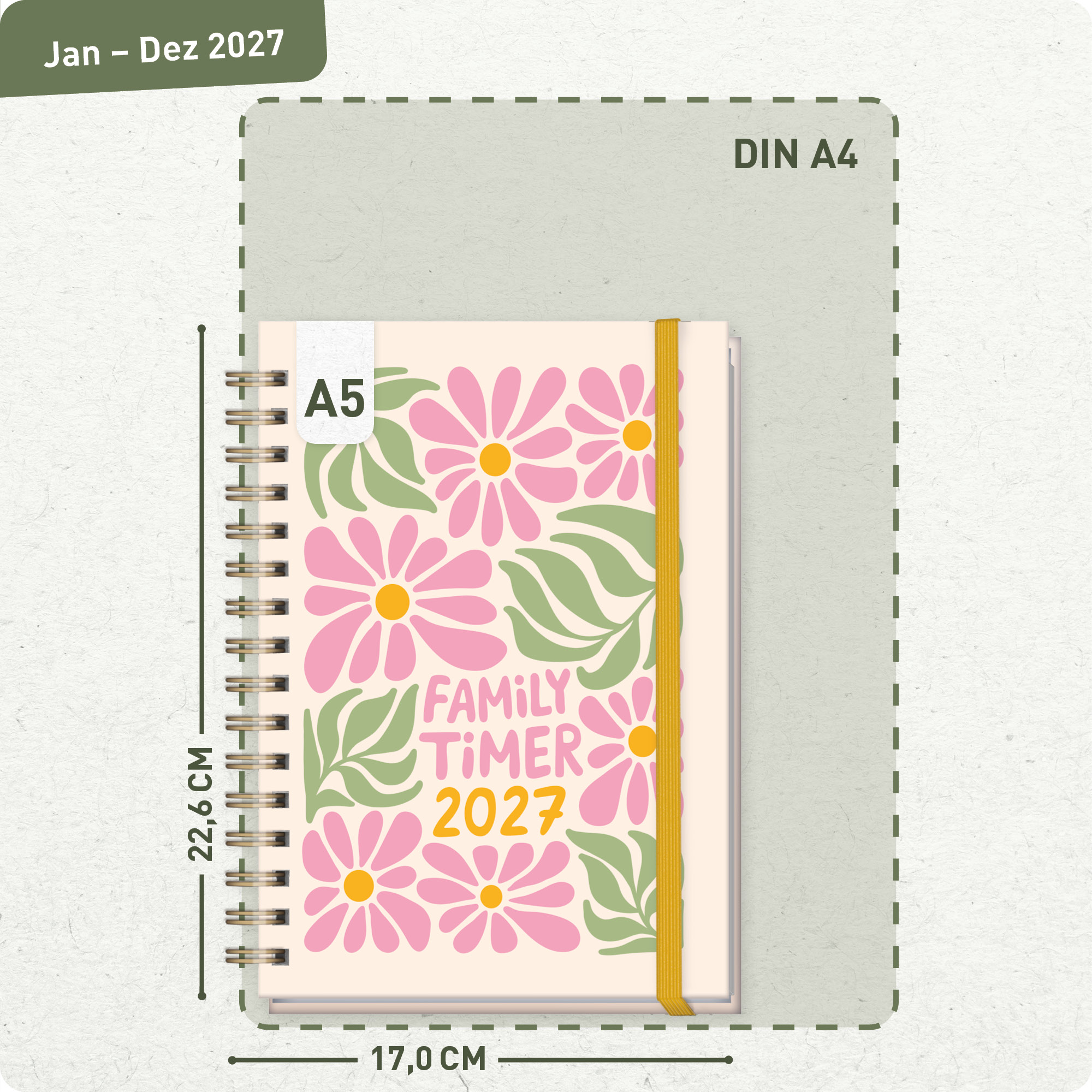 Artikelbild 3 des Artikels “Family-Timer A5 2027 [Flower Power] “