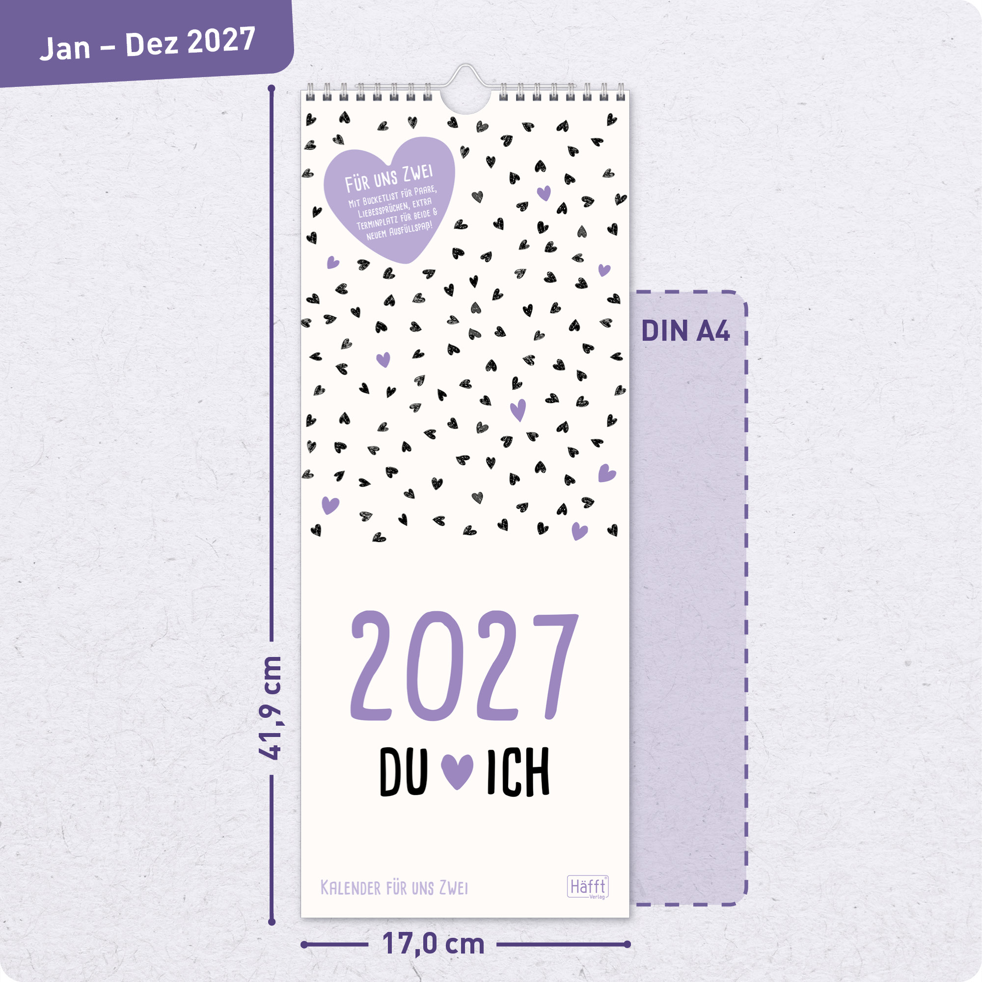Artikelbild 3 des Artikels “Du + Ich Paarkalender 2027 Wandkalender mit 3 Spalten “