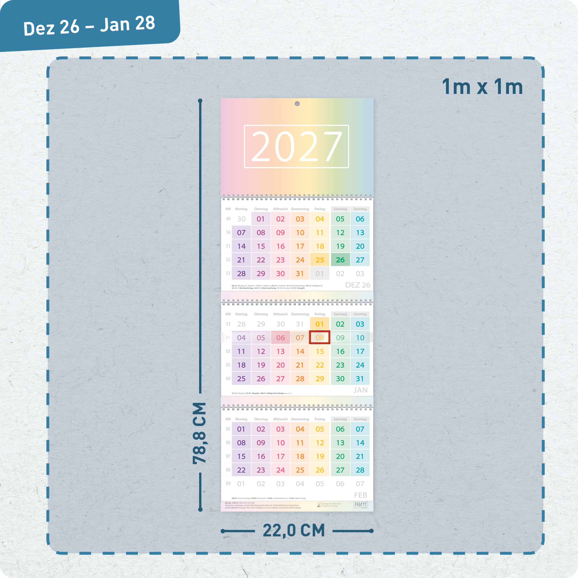 Artikelbild 3 des Artikels “3-Monatskalender 2027 [Rainbow] “