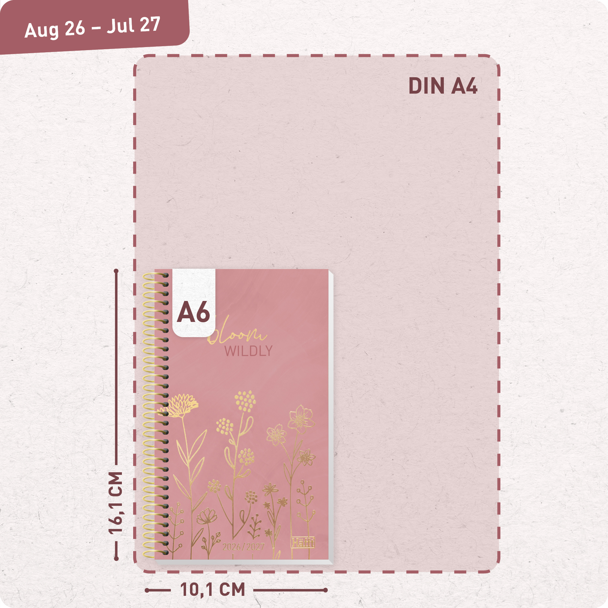 Artikelbild 3 des Artikels “College-Timer A6 Slim 2026/2027 [Fine Flowers rosé] “