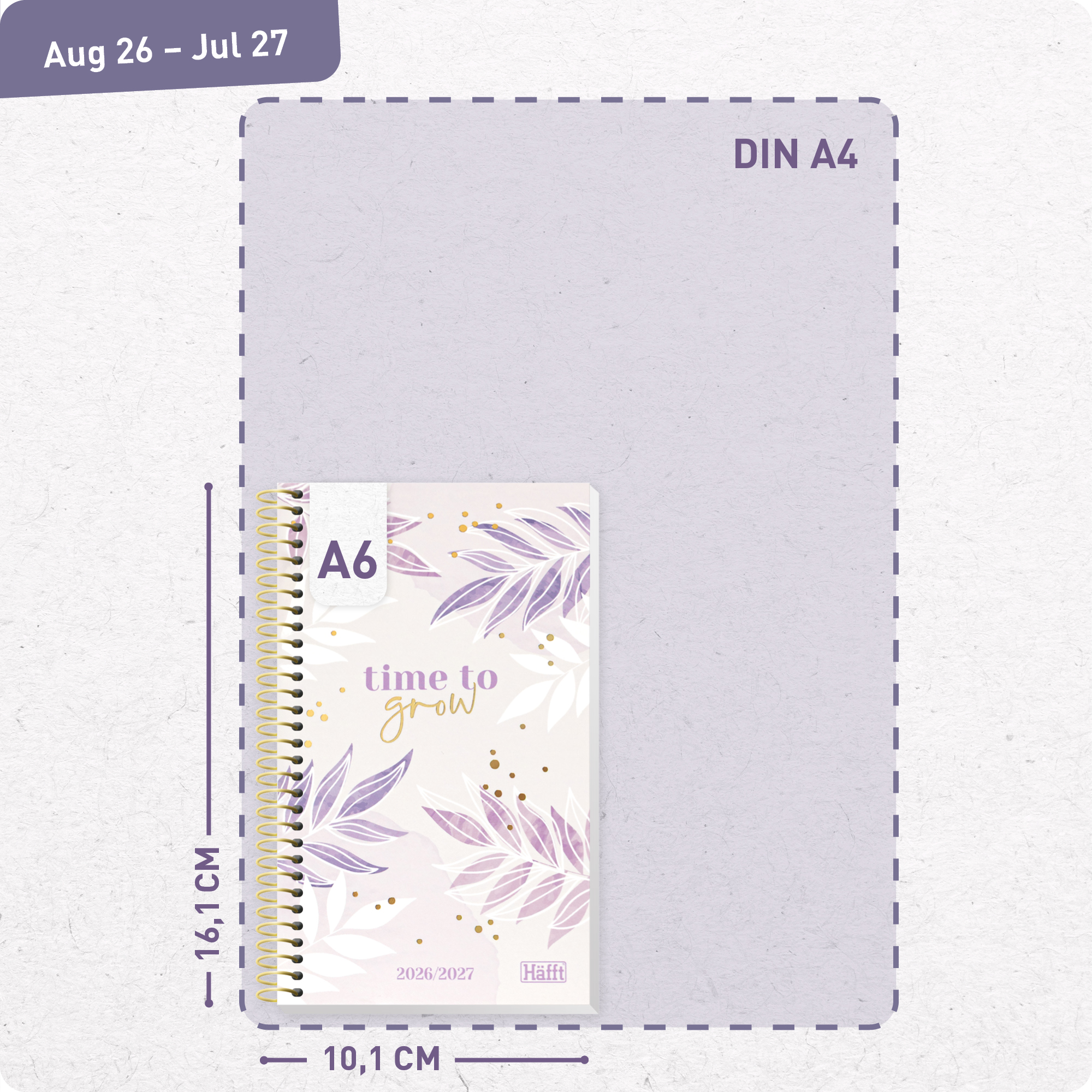 Artikelbild 3 des Artikels “College-Timer A6 Slim 2026/2027 [Purple Leaves] “