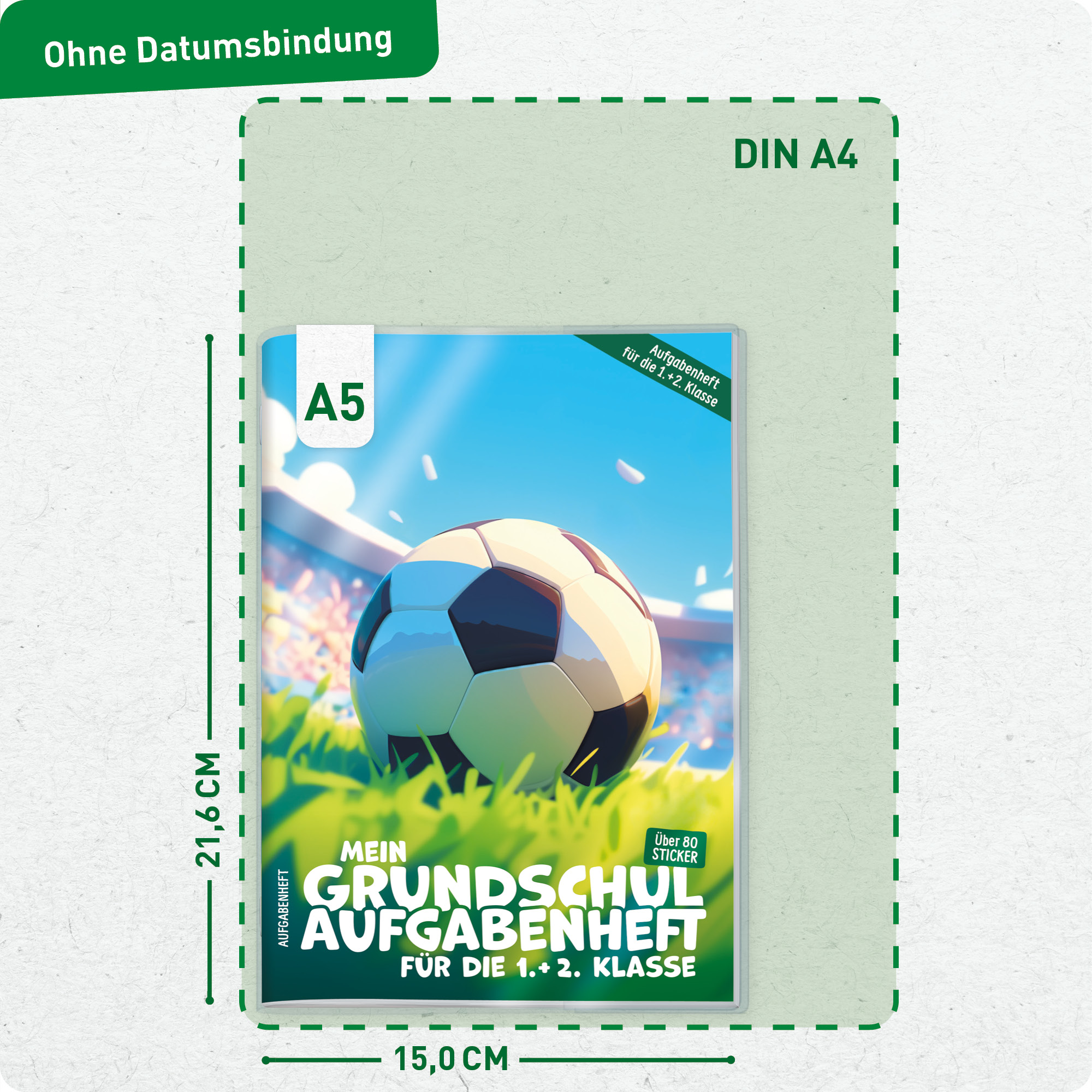Artikelbild 3 des Artikels “Grundschul-Aufgabenheft A5 für die 1. + 2. Klasse ohne Datum [Fußballspiel] “
