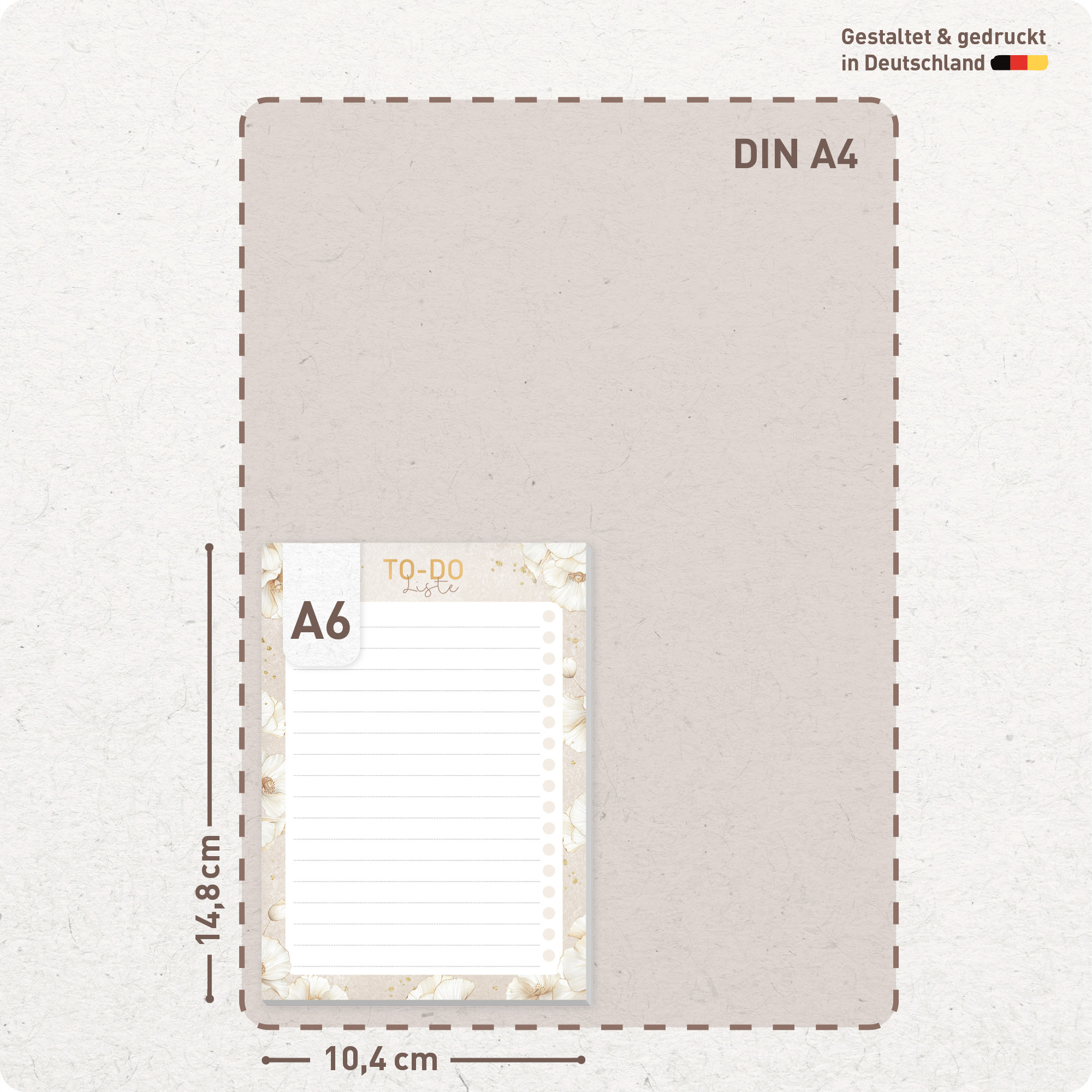 Artikelbild 3 des Artikels “paper&you To-do Listen Block A6 [Golden Blossoms] “