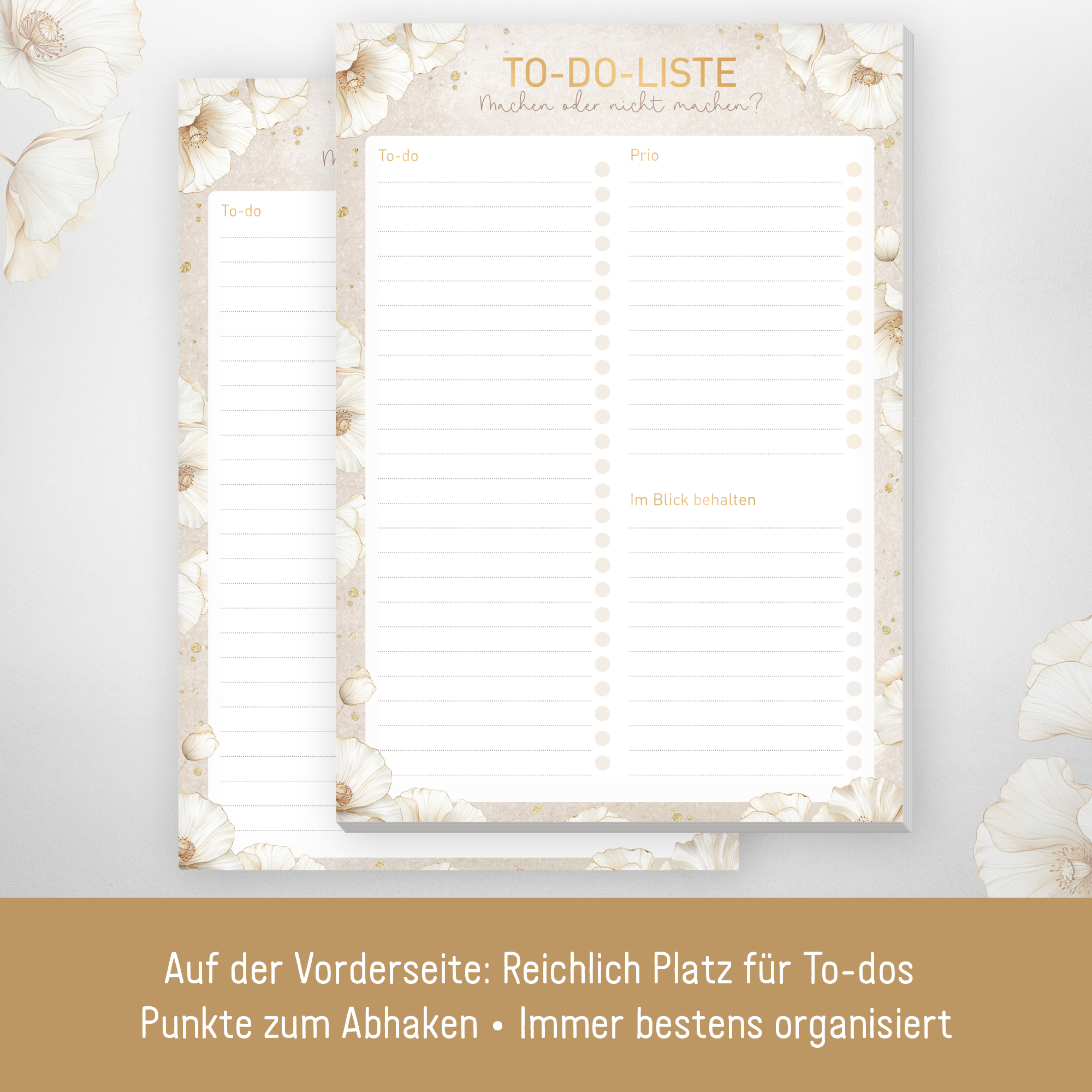 Artikelbild 3 des Artikels “To-do Listen Block A5 [Golden Blossoms] “