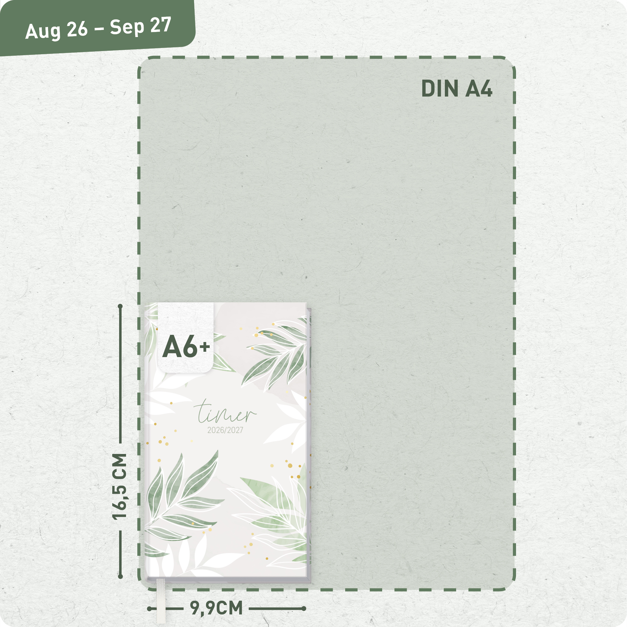 Artikelbild 3 des Artikels “Häfft-Timer A6 Slim 2026/2027 [Pure Leaves] “